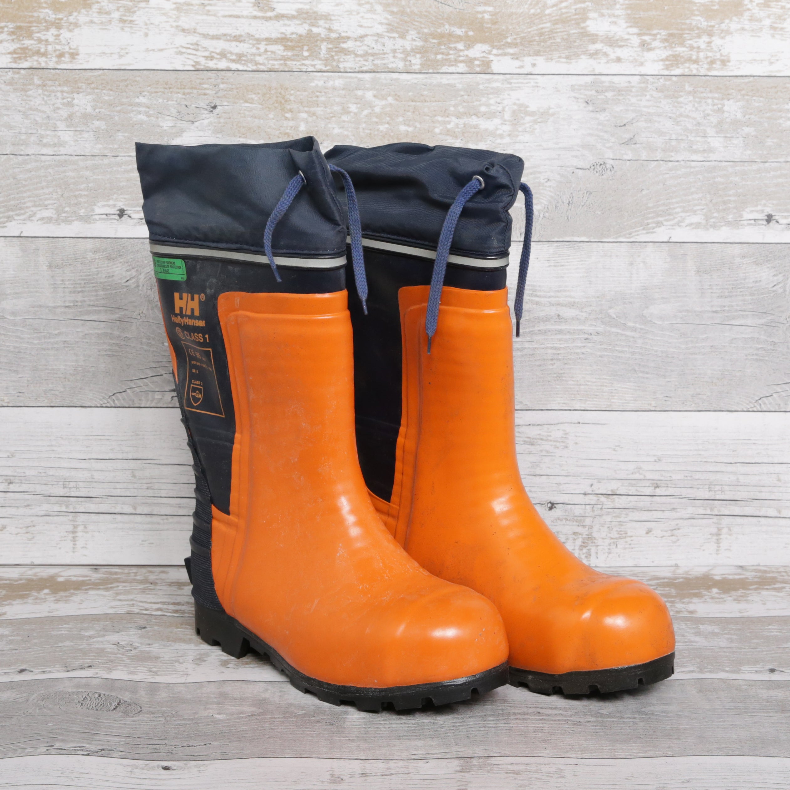 De-Branded Steel Toe Cap Chainsaw Class 3 Wellington Boots UK7.5