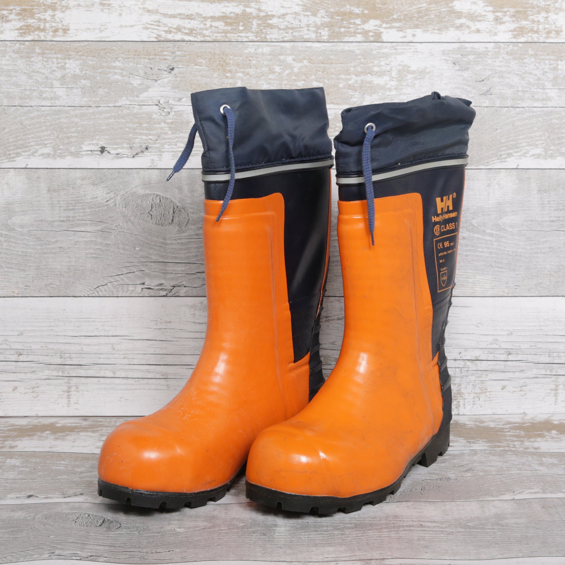 De-Branded Steel Toe Cap Chainsaw Class 3 Wellington Boots UK7.5