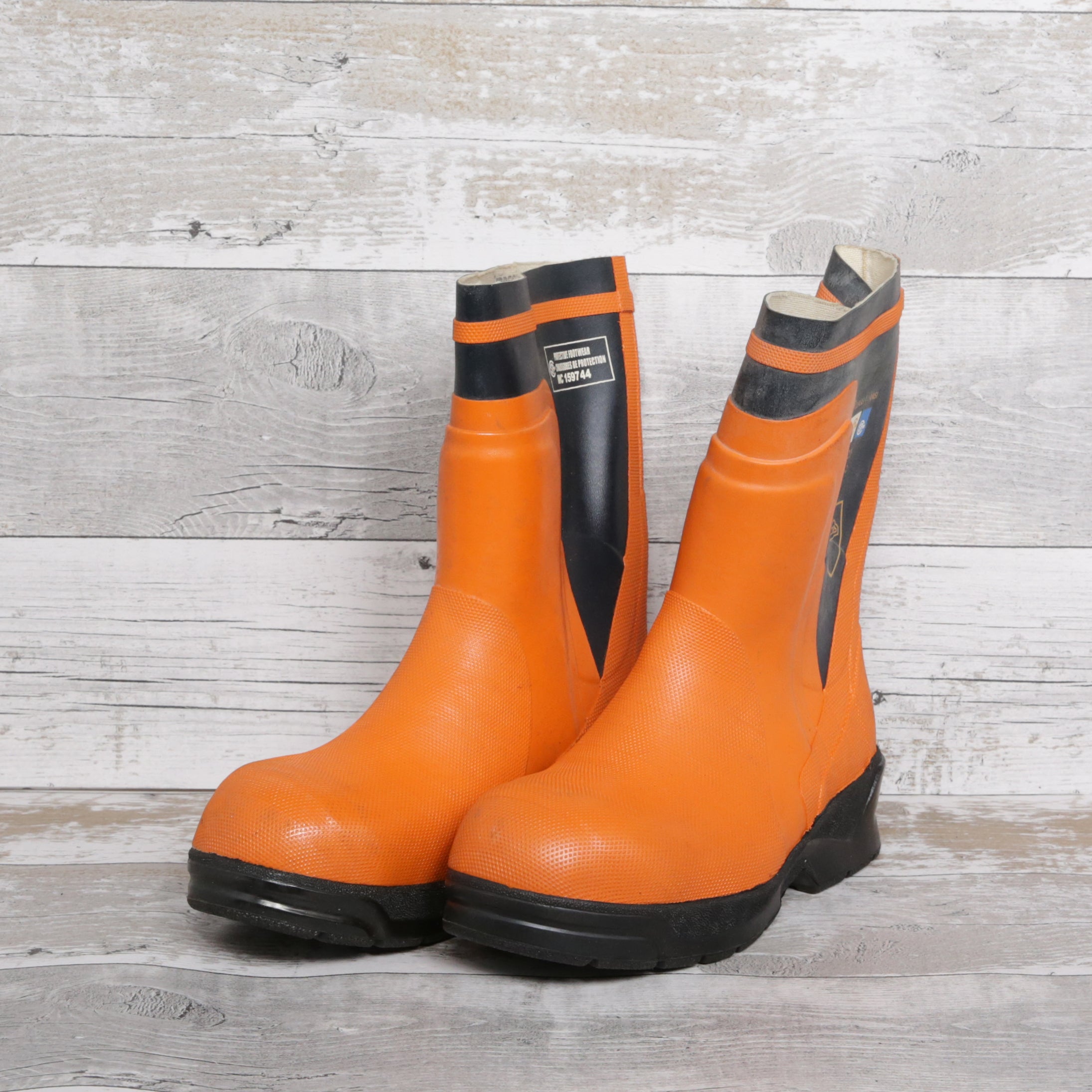 De-Branded Steel Toe Cap Chainsaw Class 1 Wellington Boots UK6.5