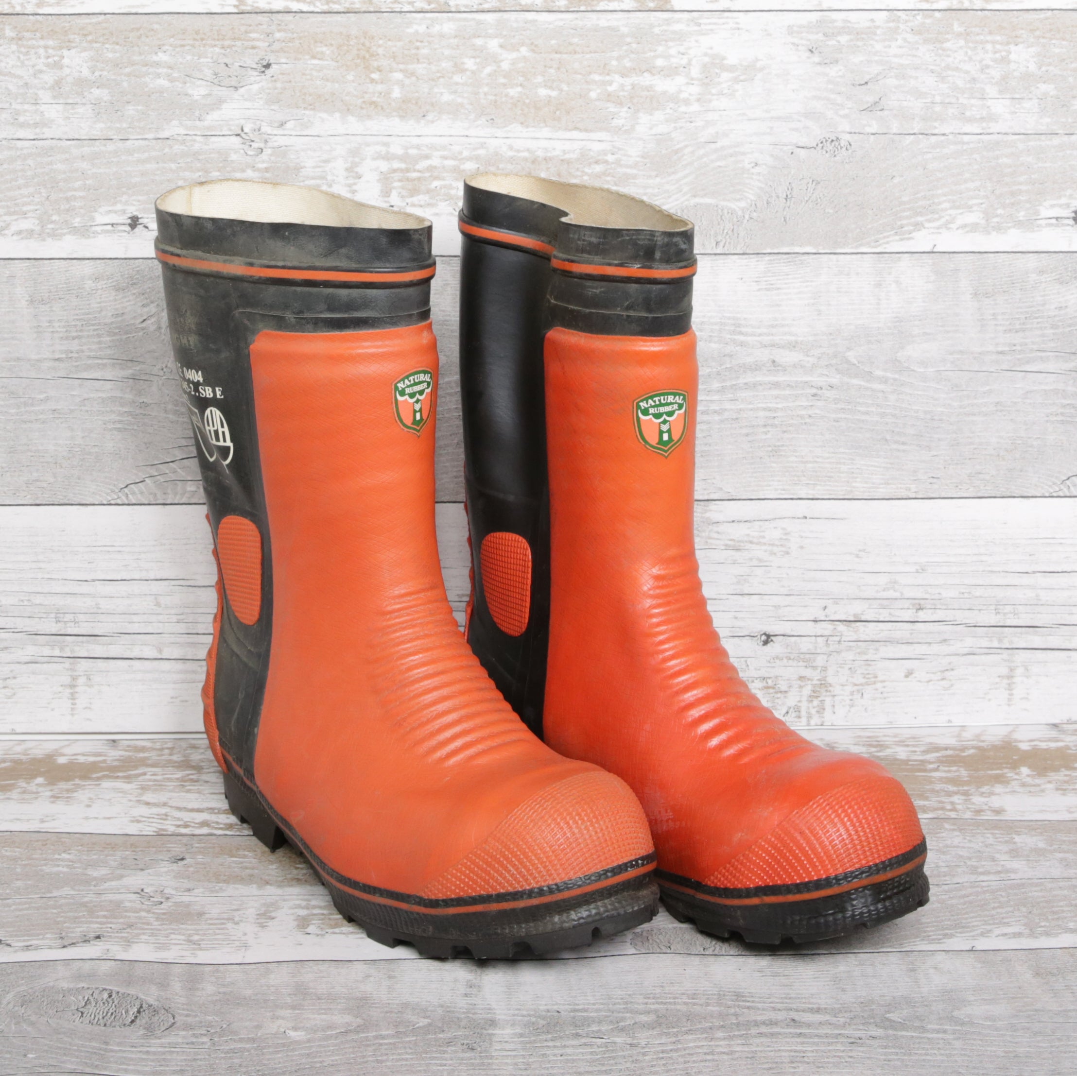 De-Branded Steel Toe Cap Chainsaw Class 2 Wellington Boots UK9