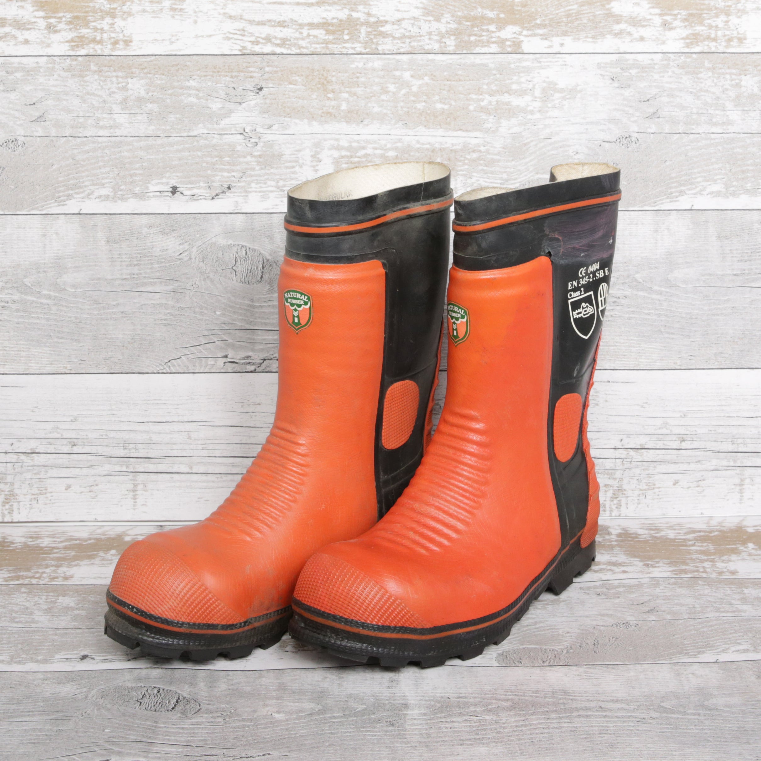 De-Branded Steel Toe Cap Chainsaw Class 2 Wellington Boots UK9