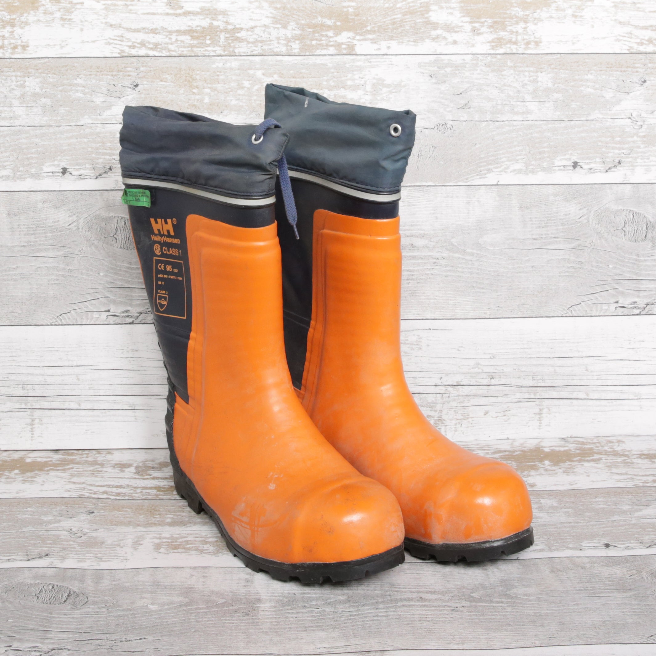 De-Branded Steel Toe Cap Chainsaw Class 3 Wellington Boots UK9.5