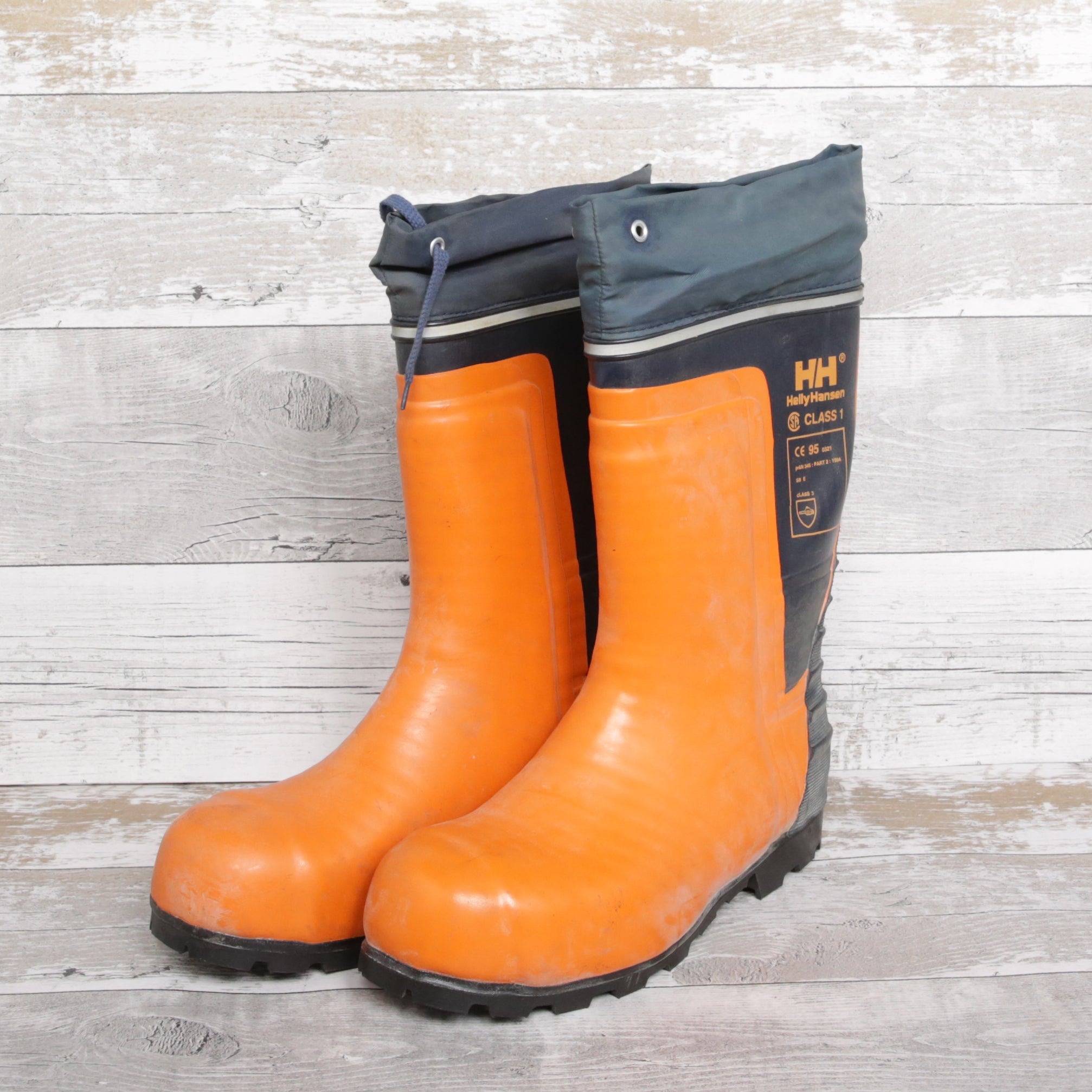 De-Branded Steel Toe Cap Chainsaw Class 3 Wellington Boots UK9.5