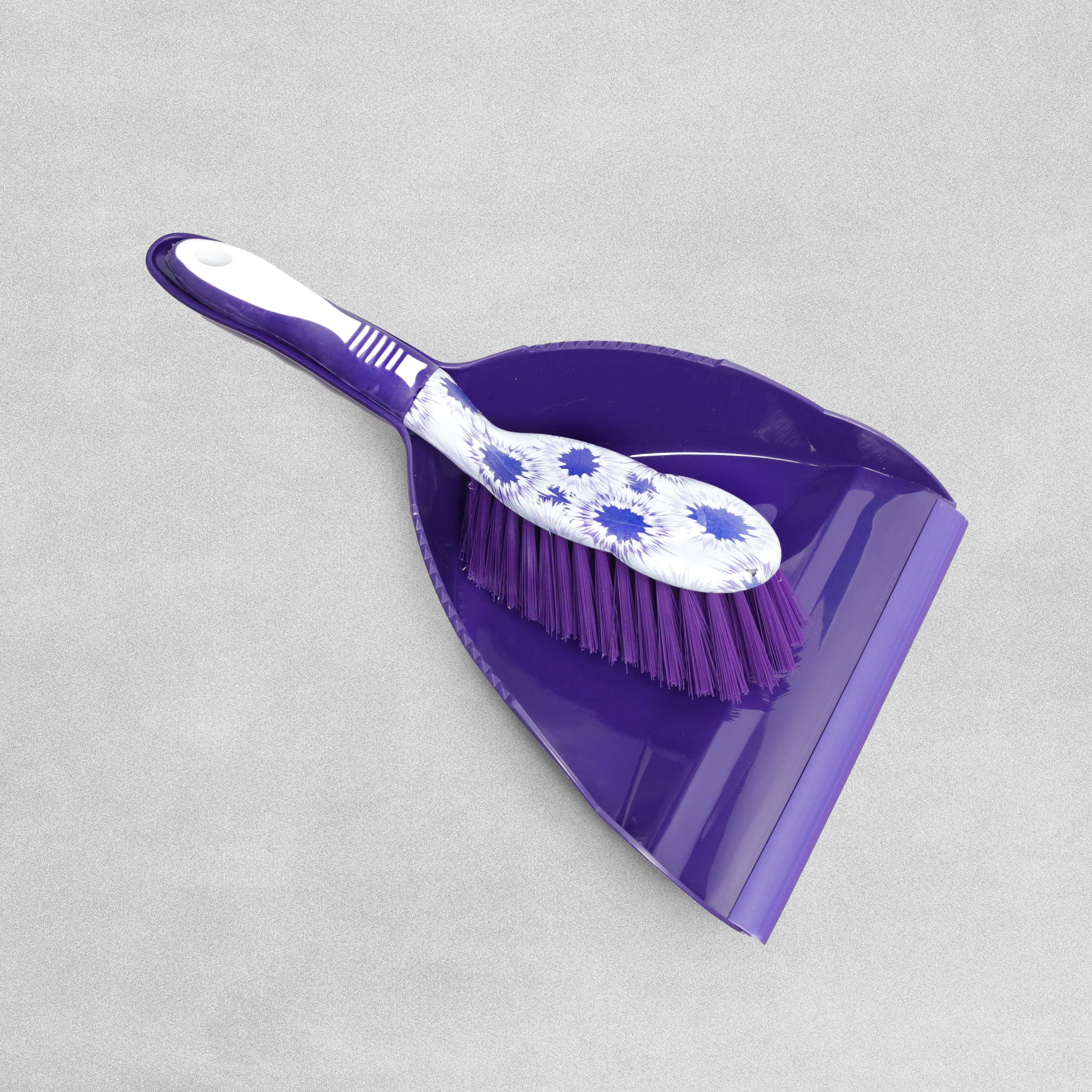 Home Collection Purple Floral Dustpan & Brush Set