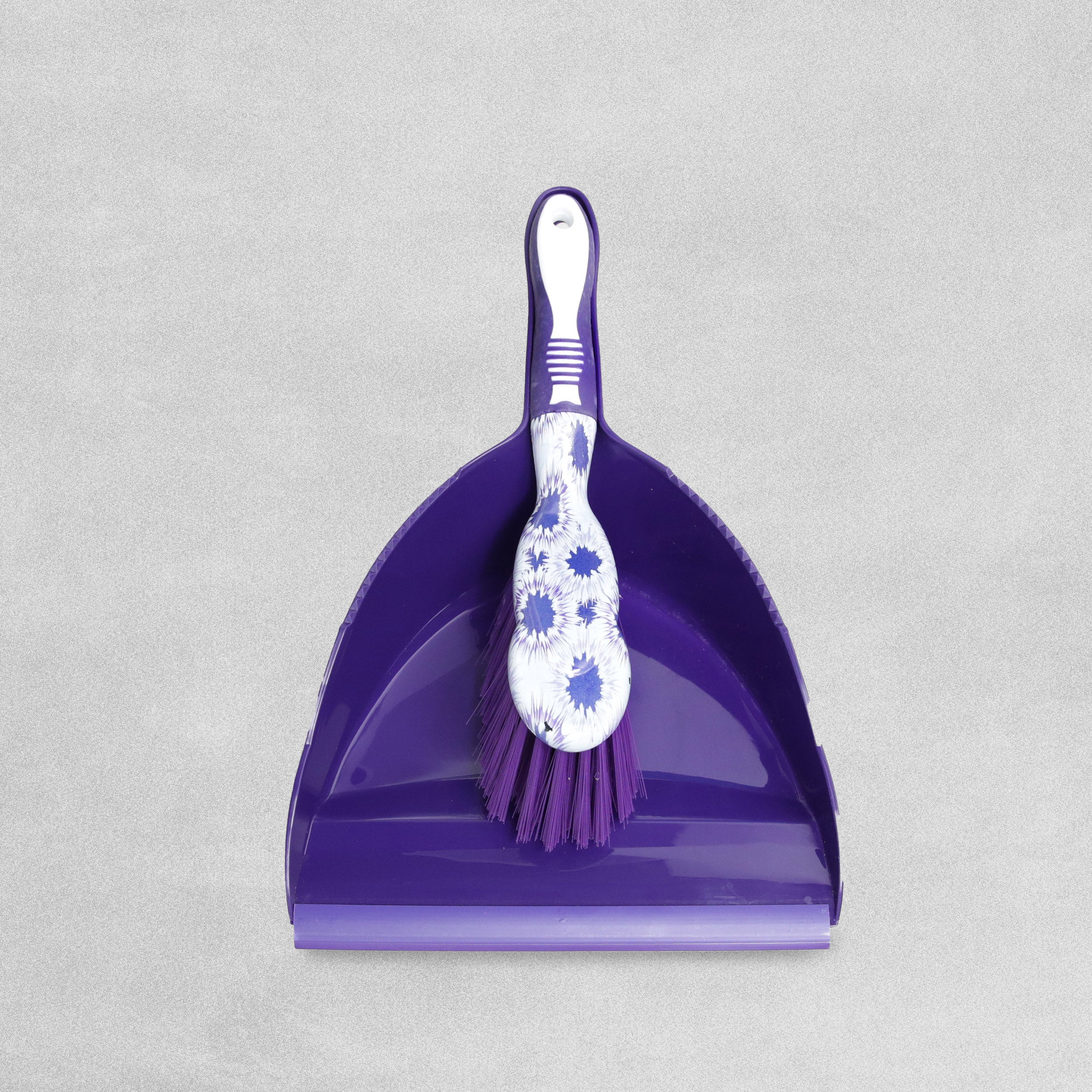 Home Collection Purple Floral Dustpan & Brush Set