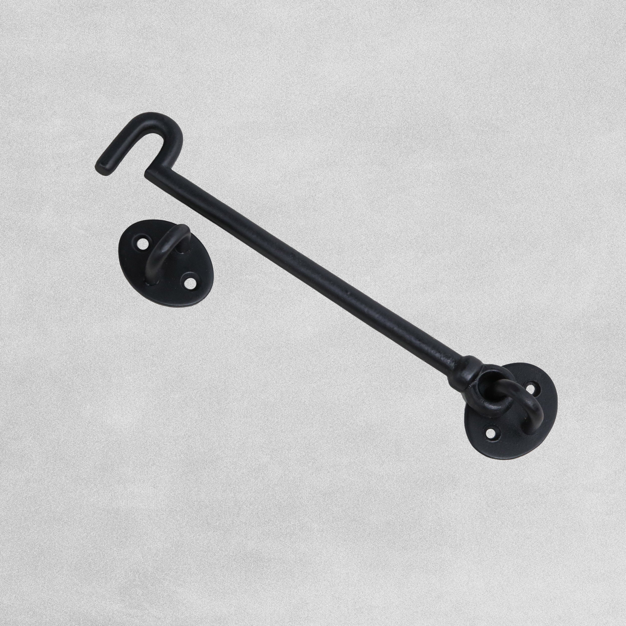 8" Black Cabin Hook - 200mm