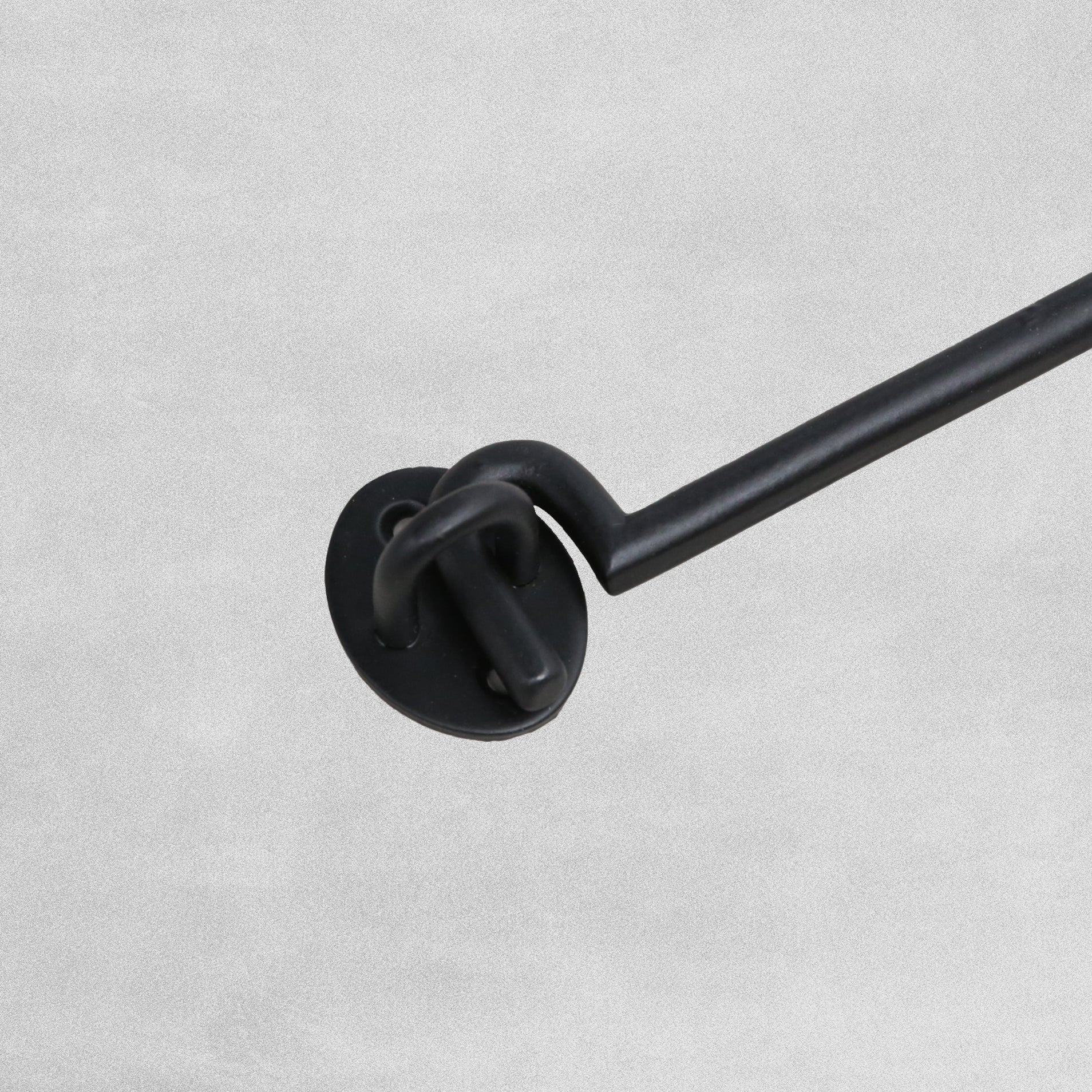 8" Black Cabin Hook - 200mm