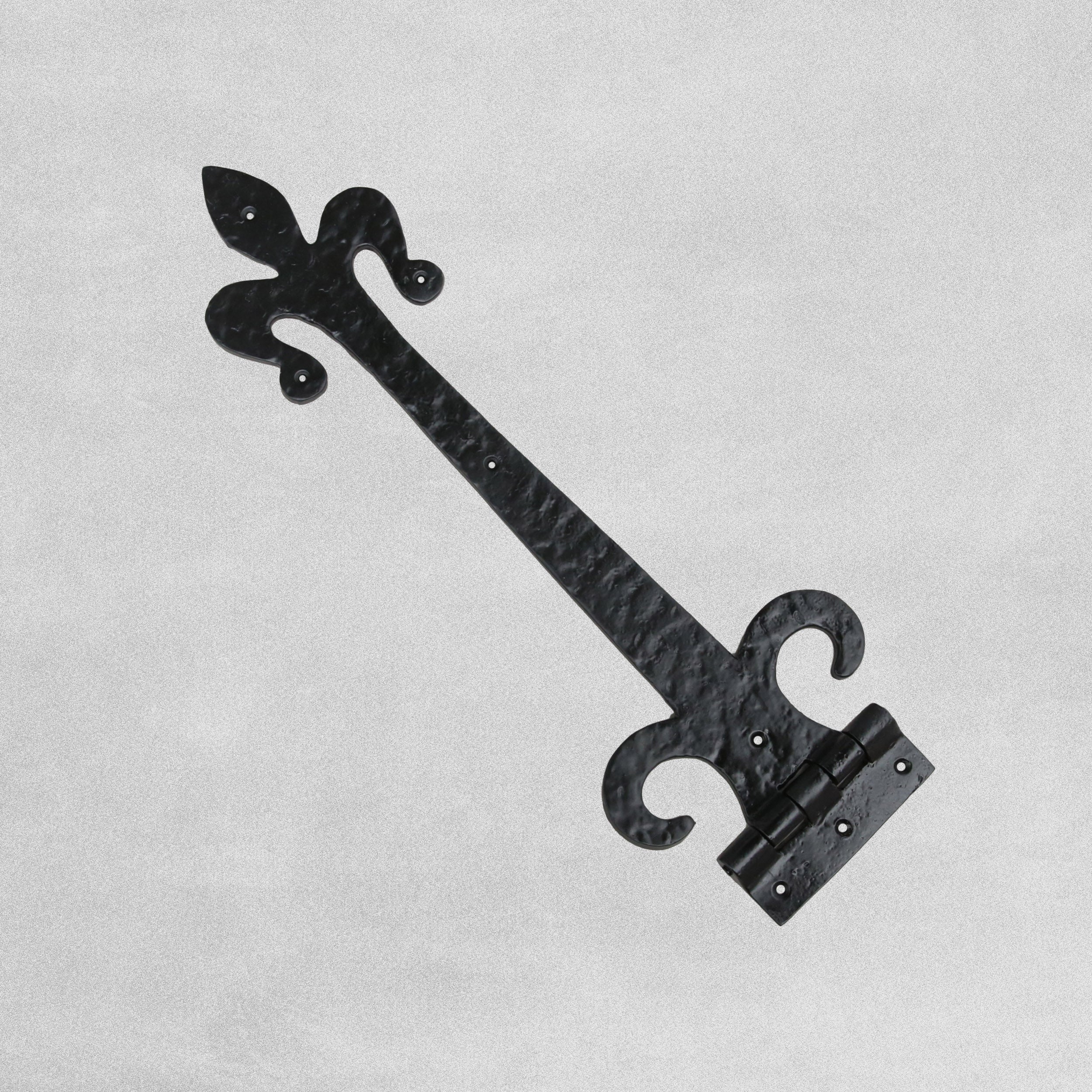 Fleur-De-Lys T-Hinge 460 x 150mm Antique Black