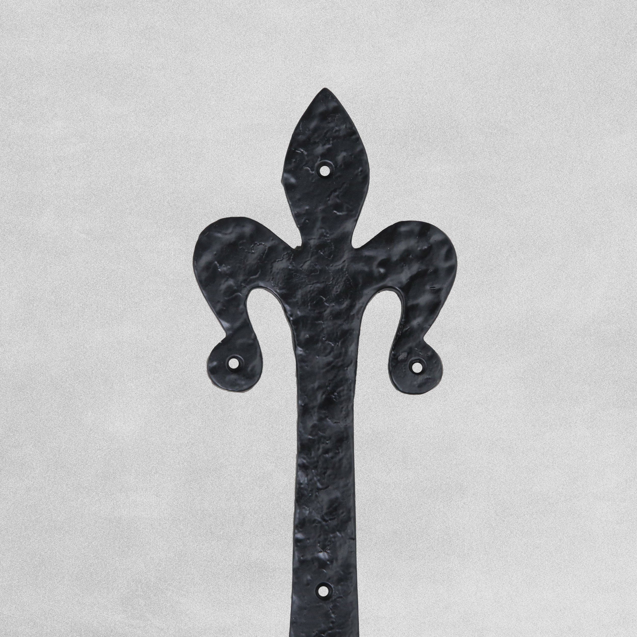 Fleur-De-Lys T-Hinge 460 x 150mm Antique Black