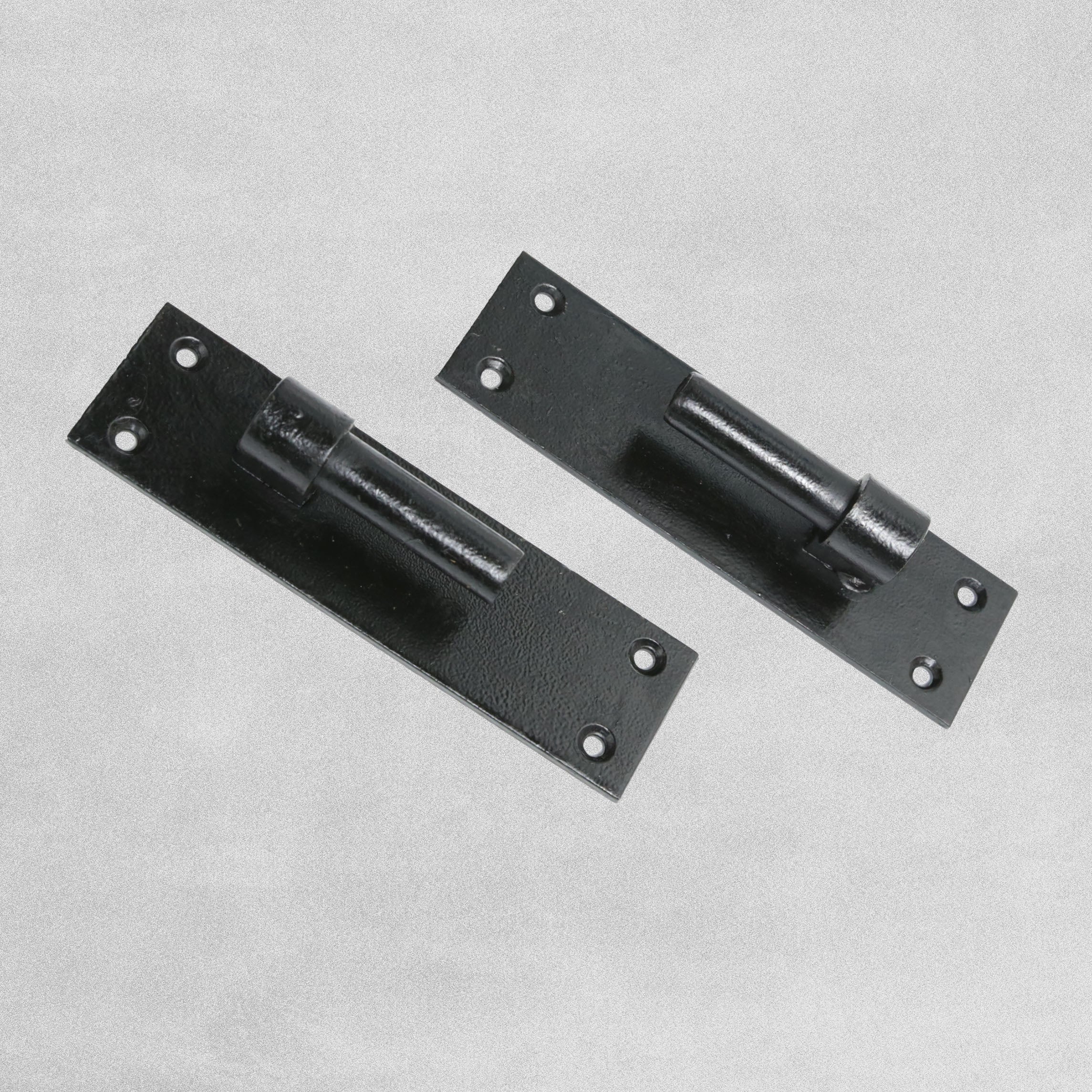 Cranked Folded Eye Band on Plate Heavy Duty Black 915mm / 36" Pair