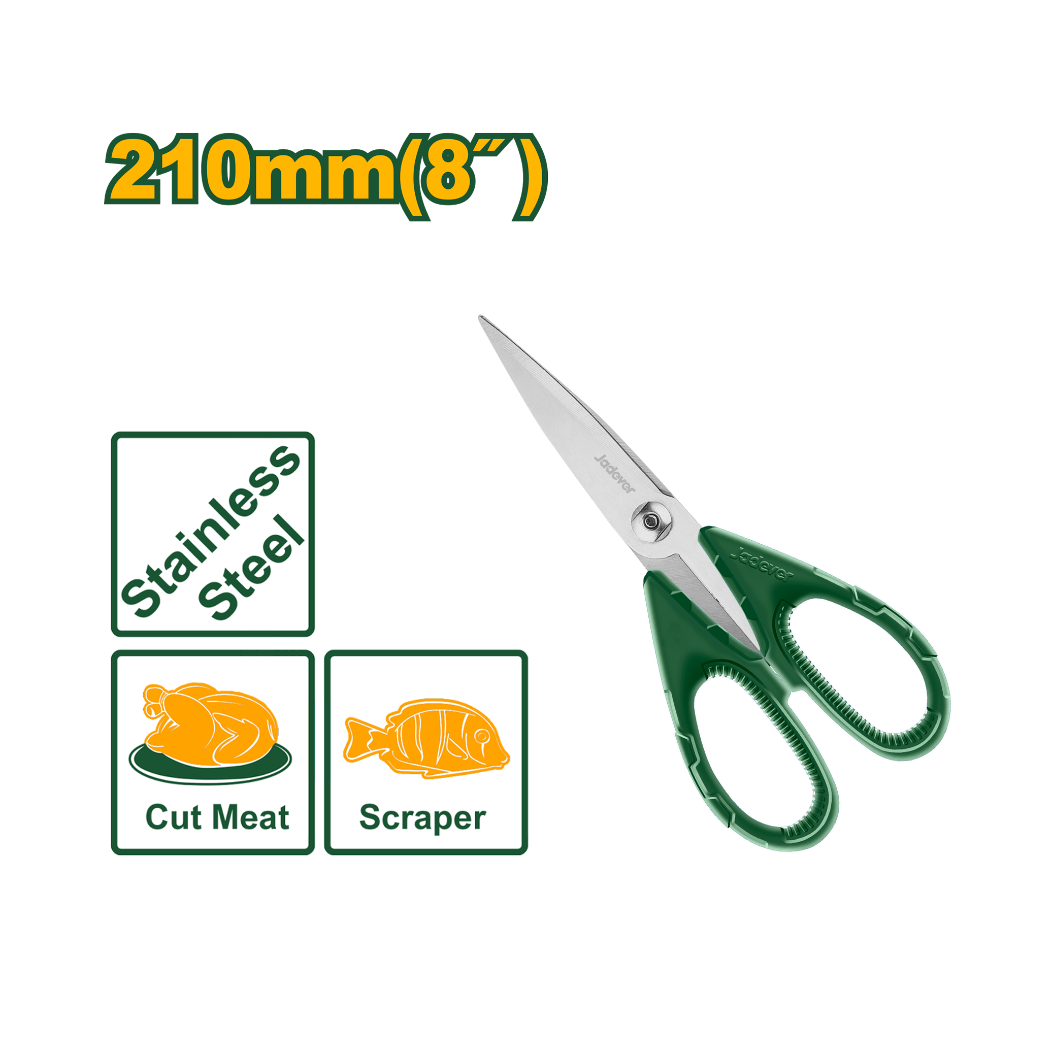 Jadever Kitchen Scissors 8" / 210mm - JDSX1603