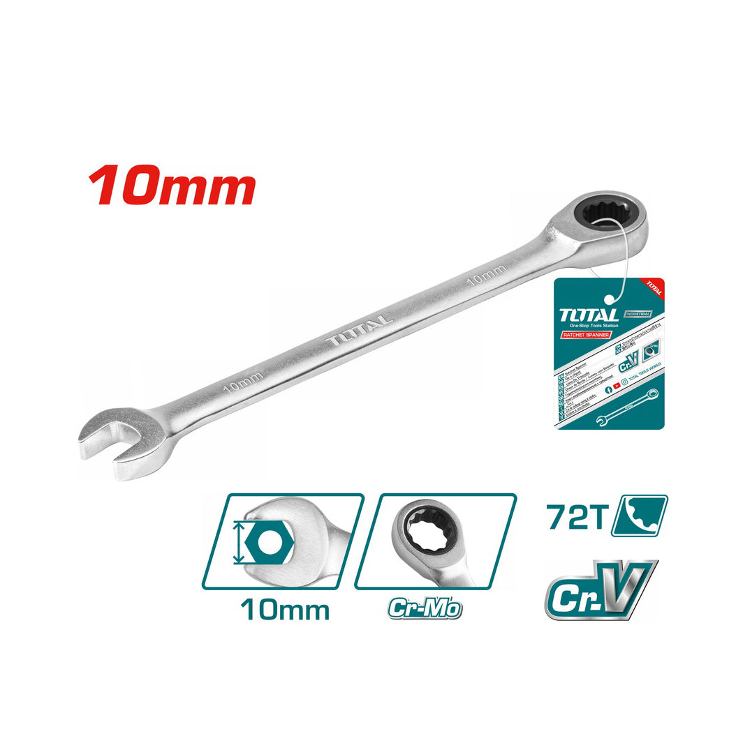 Total Ratchet Spanner - 10mm - TCSPAR101