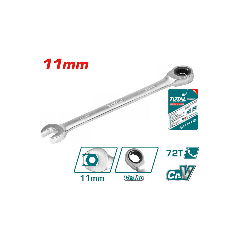 Total Ratchet Spanner - 11mm - TCSPAR111