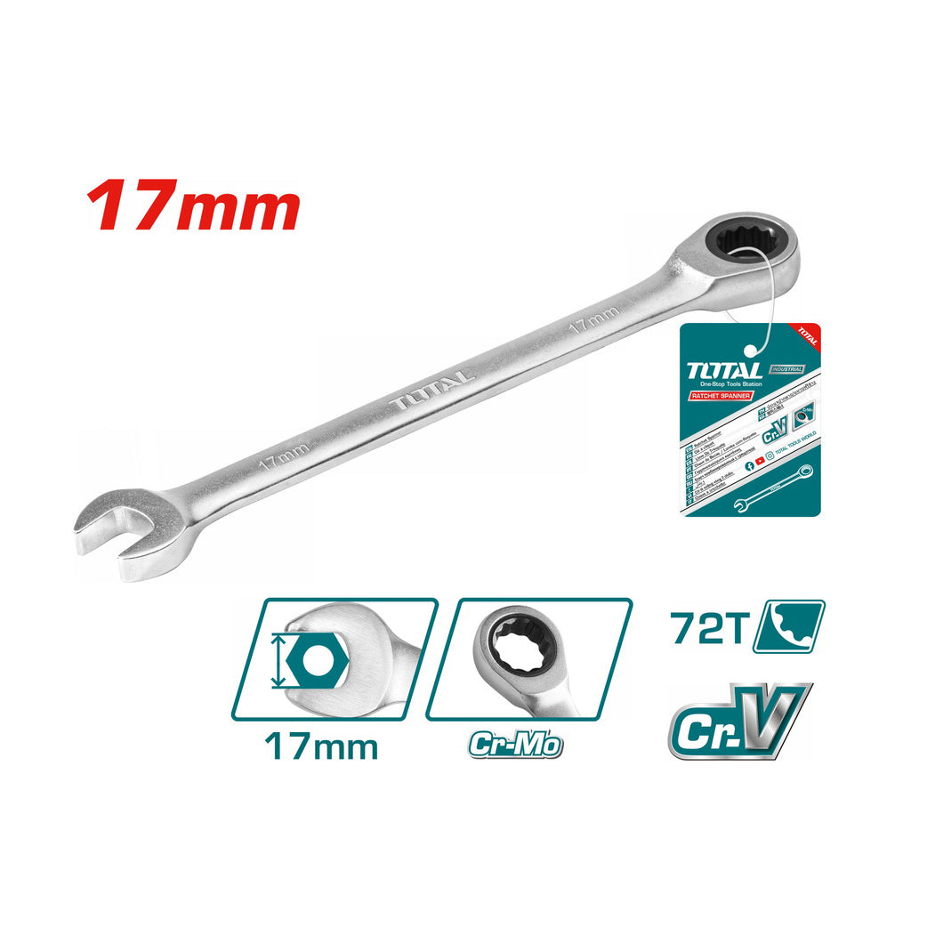 Total Ratchet Spanner - 17mm - TCSPAR171