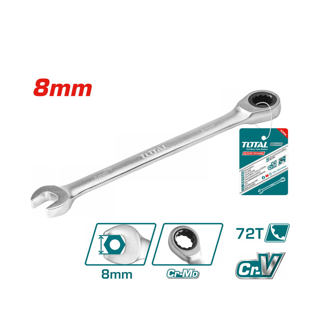 Total Ratchet Spanner - 8mm - TCSPAR081