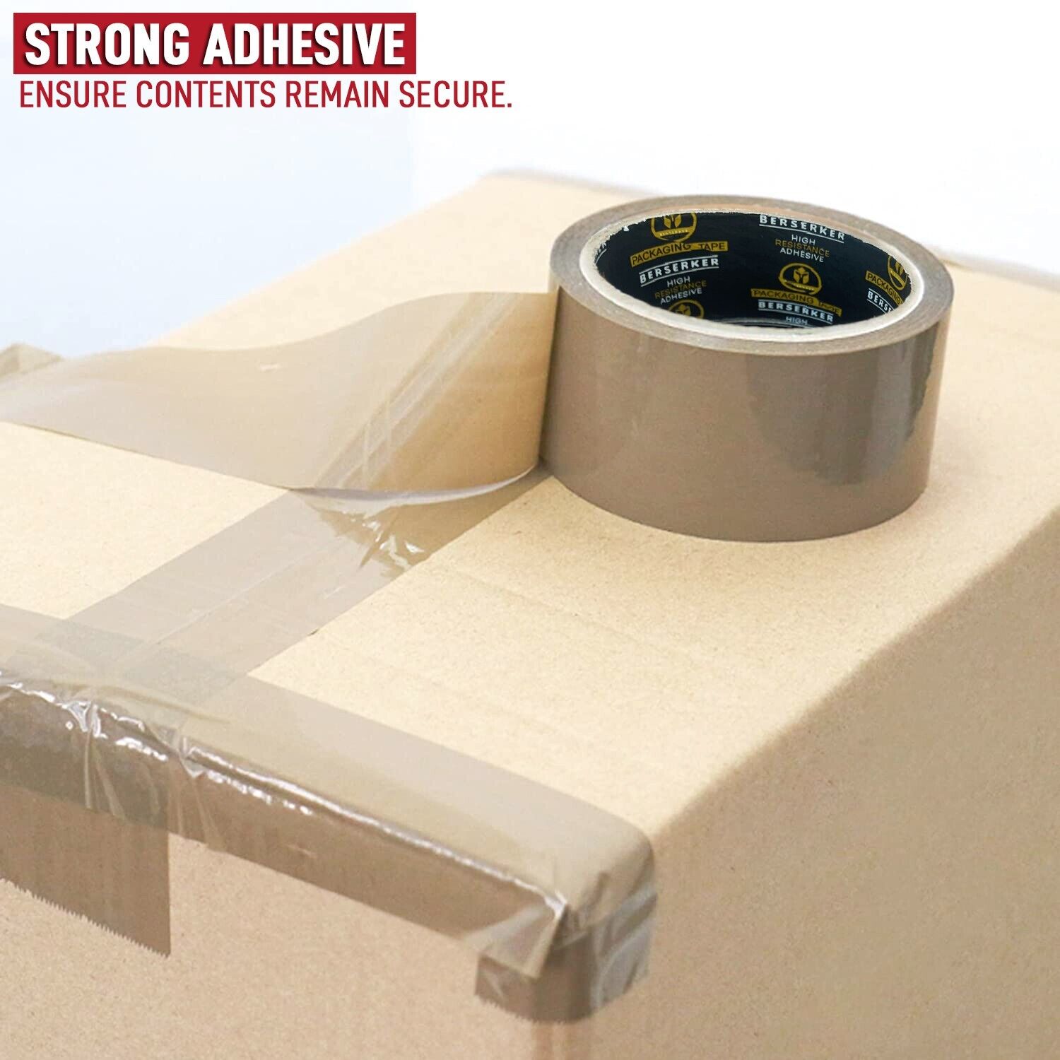 Berserka High Resistance Brown Adhesive Tape - 6 Rolls