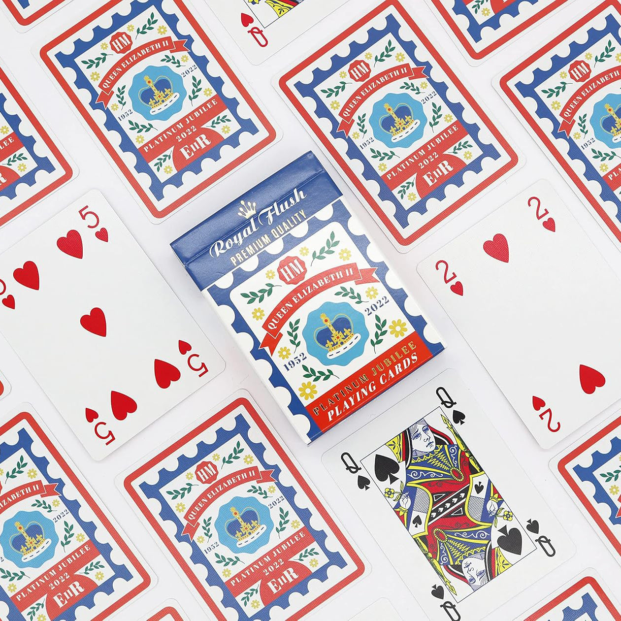 Royal Flush Queen Elizabeth II Playing Cards