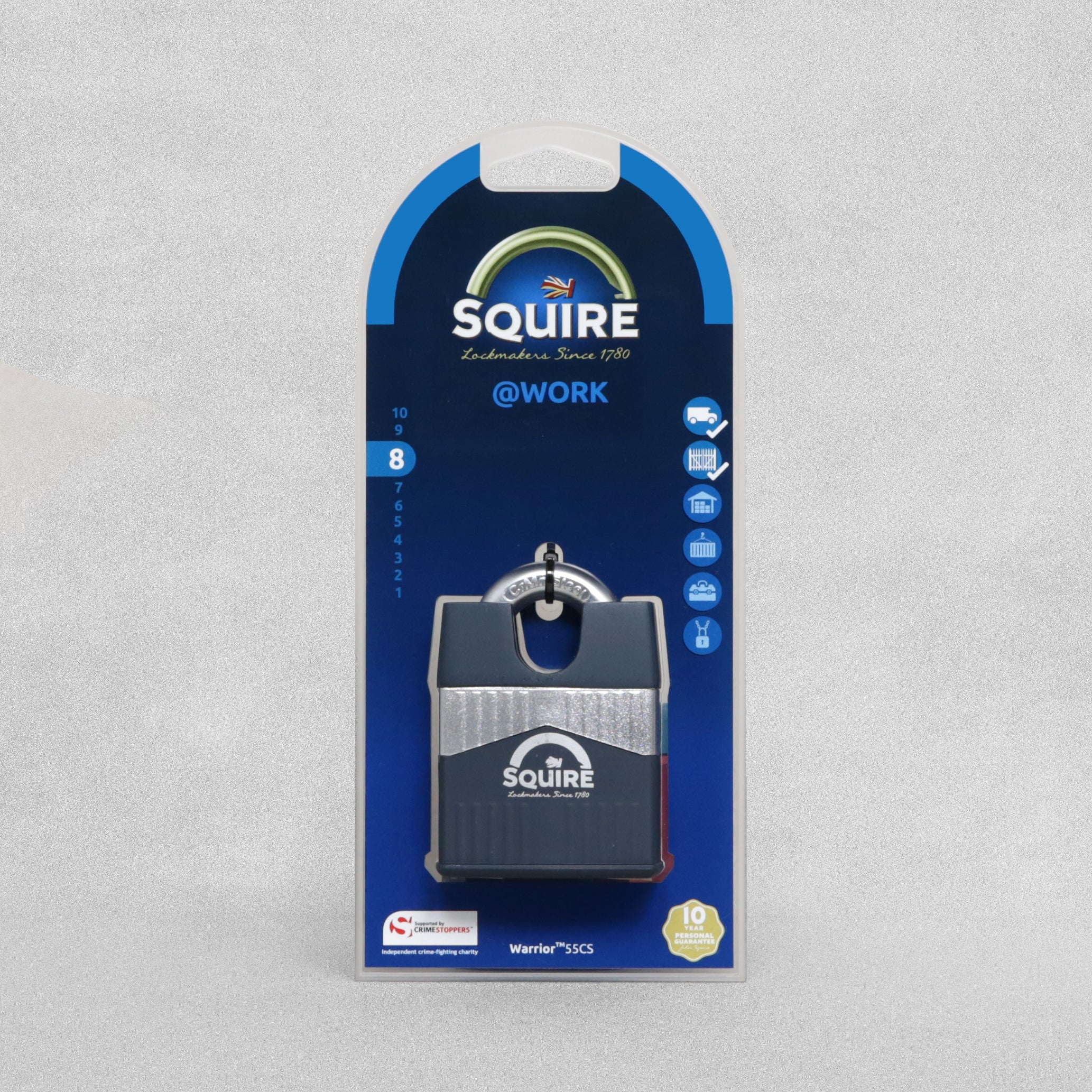 Squire Warrior 55CS Padlock - 2 Keys