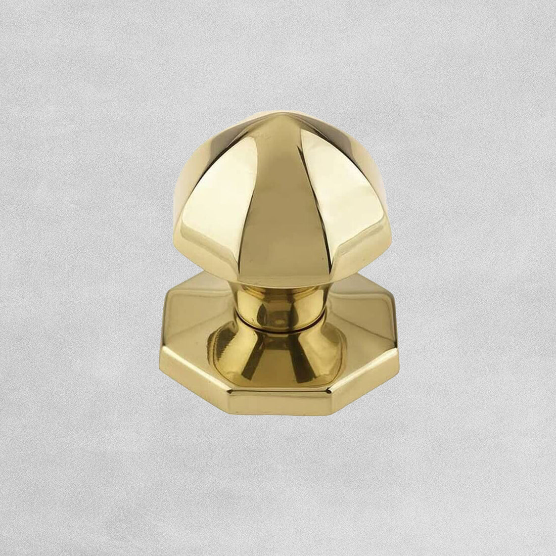 Sandleford Octagonal Centre Door Knob - Polished Brass