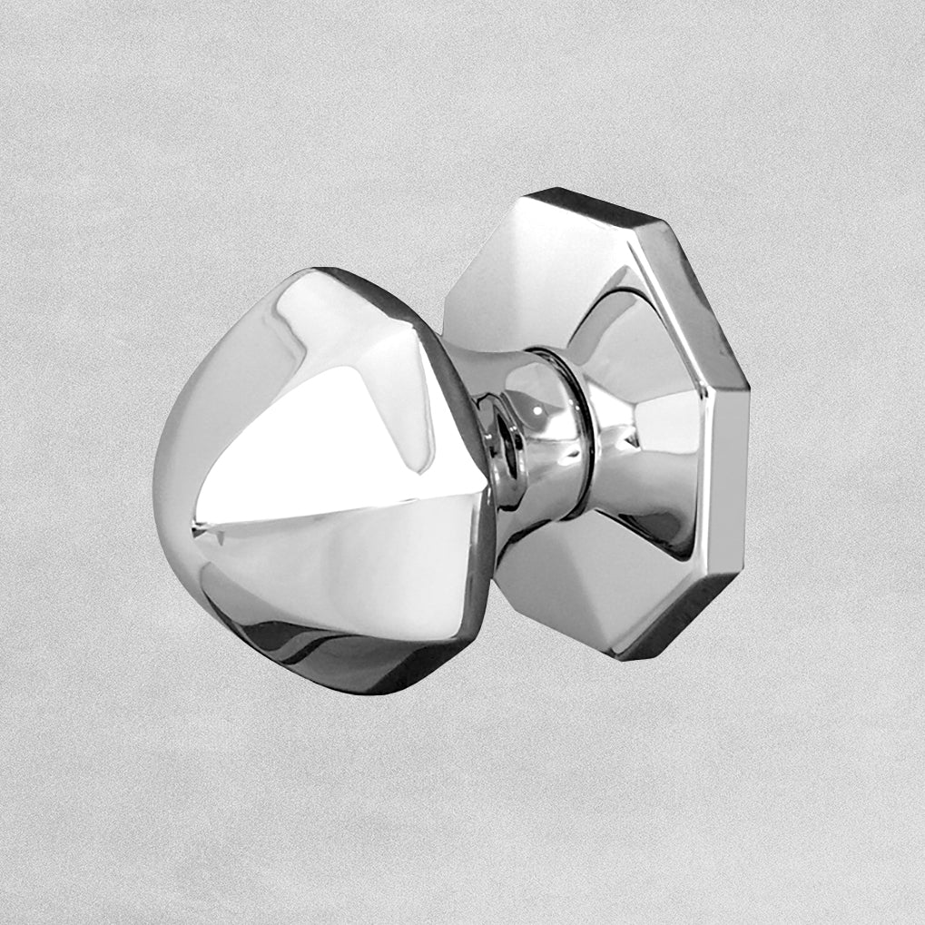 Sandleford Octagonal Centre Door Knob - Polished Chrome