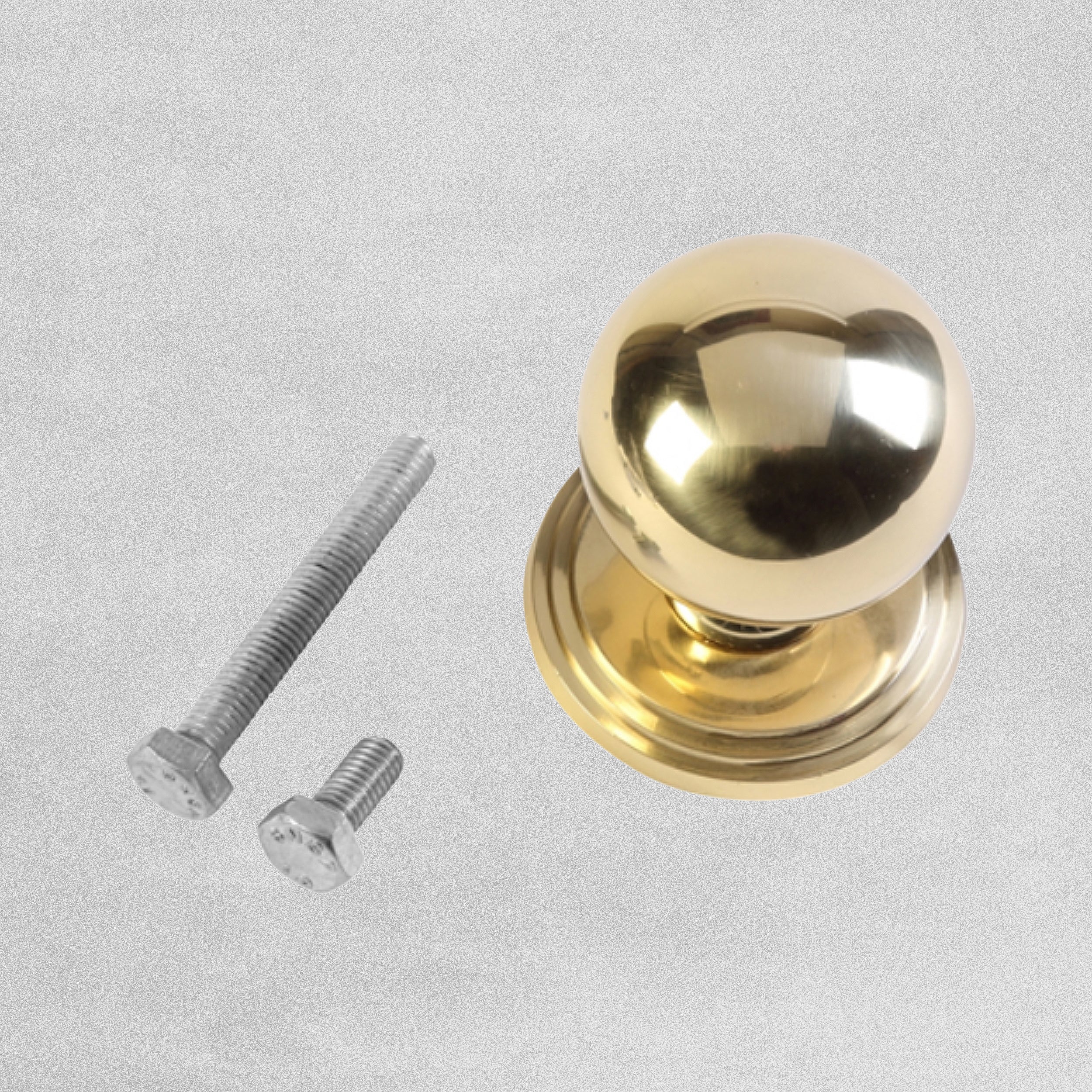 Sandleford Ball Centre Door Knob - Polished Brass