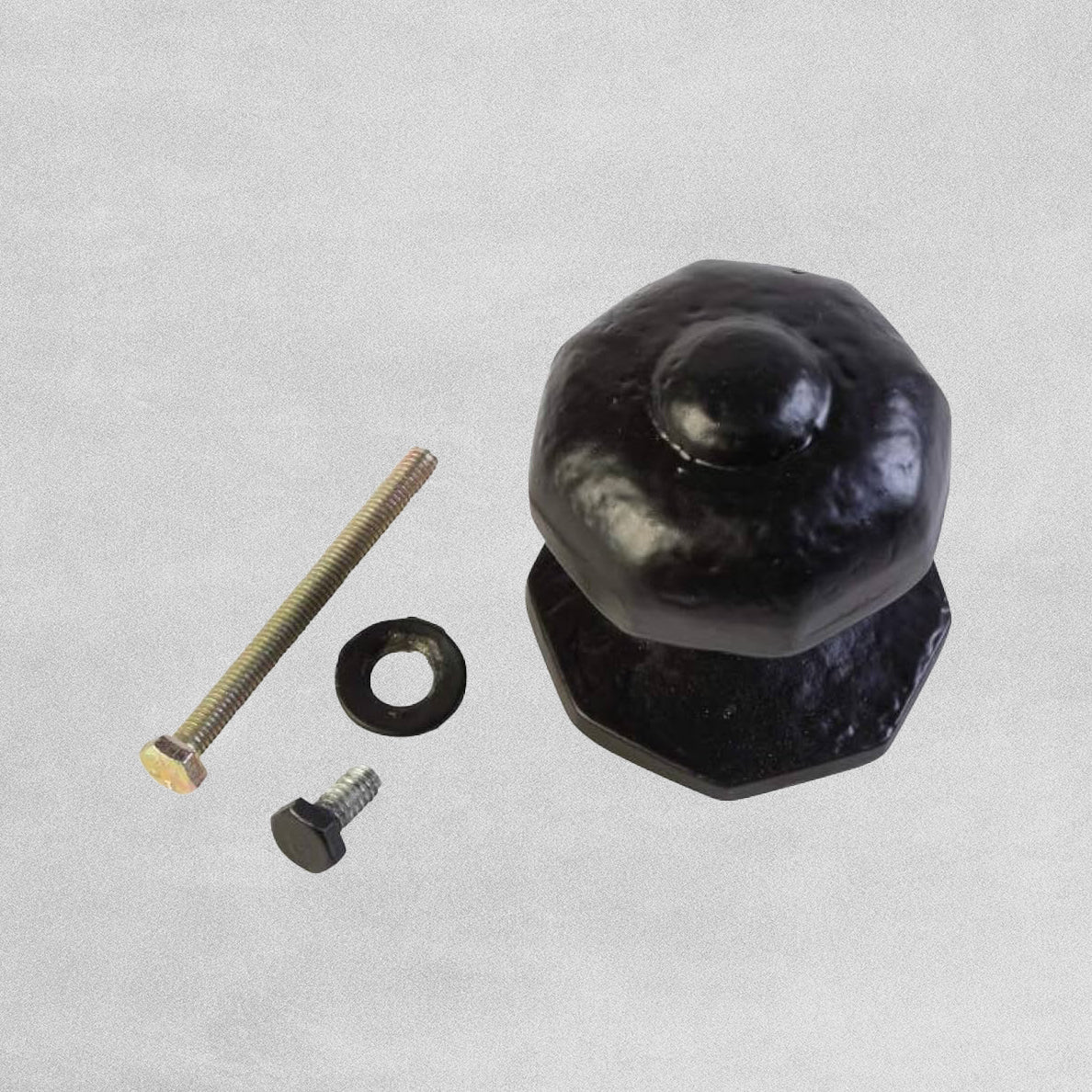 Sandleford Octagonal Centre Door Knob - Antique Black Iron