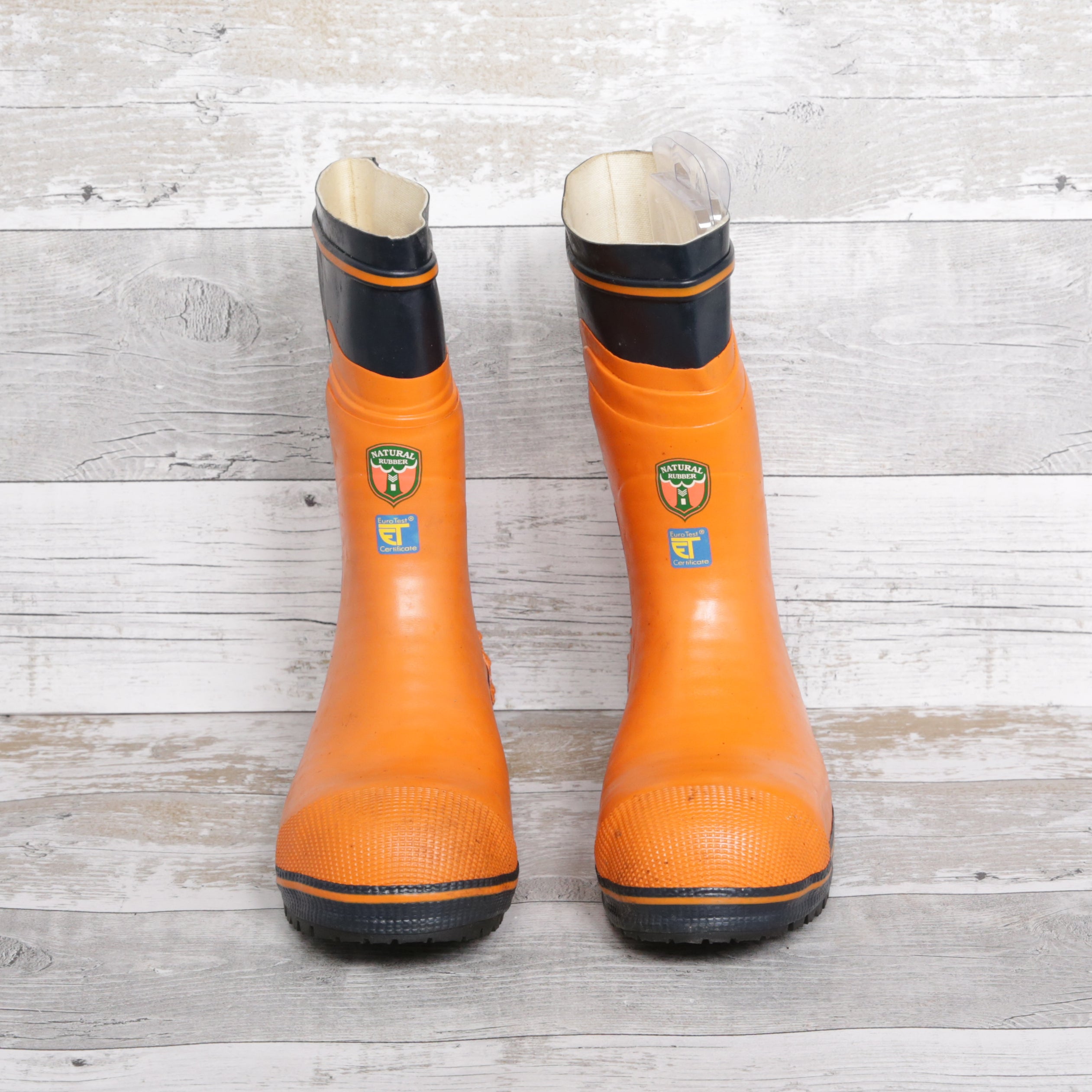 De-Branded Steel Toe Cap Chainsaw Class 2 Wellington Boots UK 9