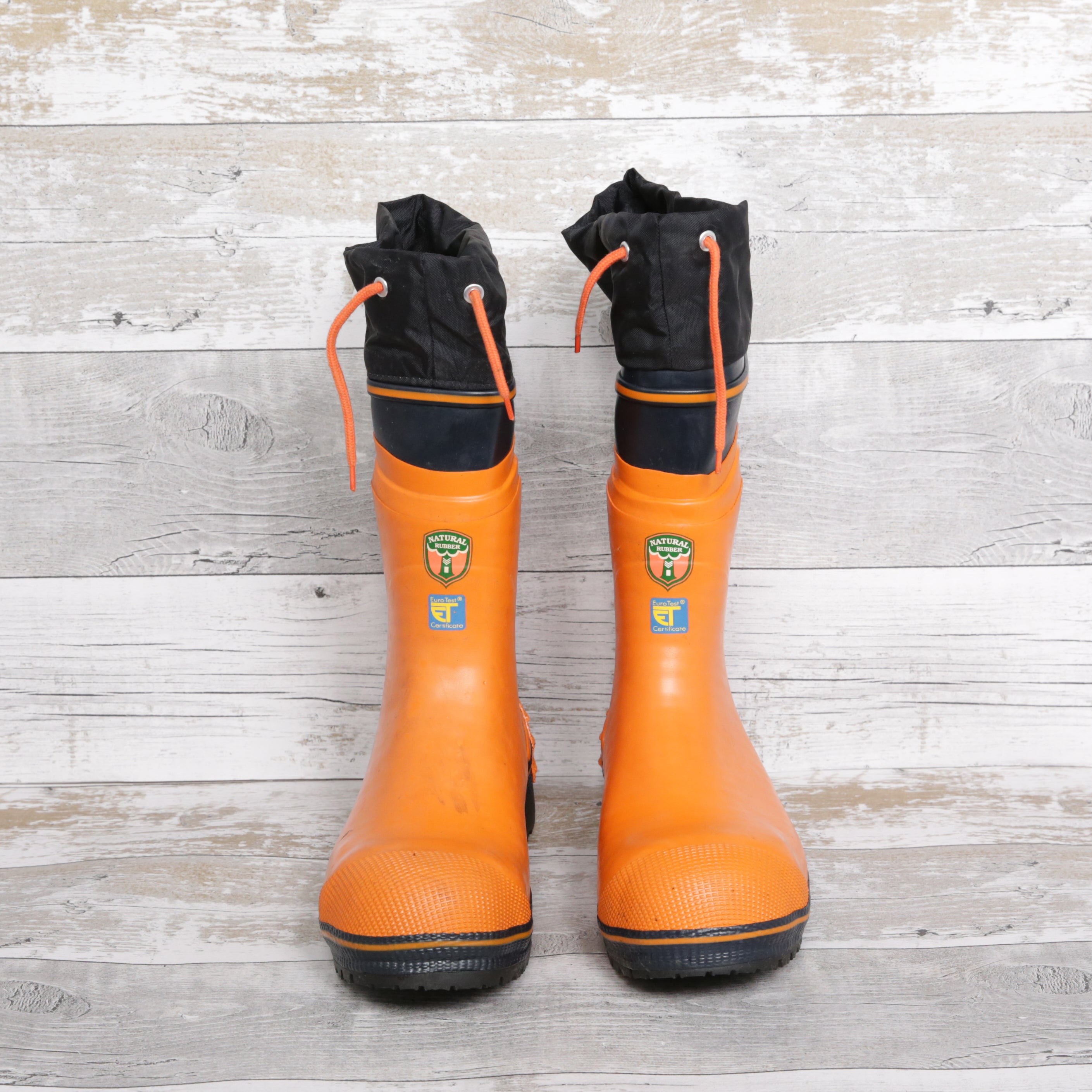 De-Branded Steel Toe Cap Chainsaw Class 2 Wellington Boots UK 9