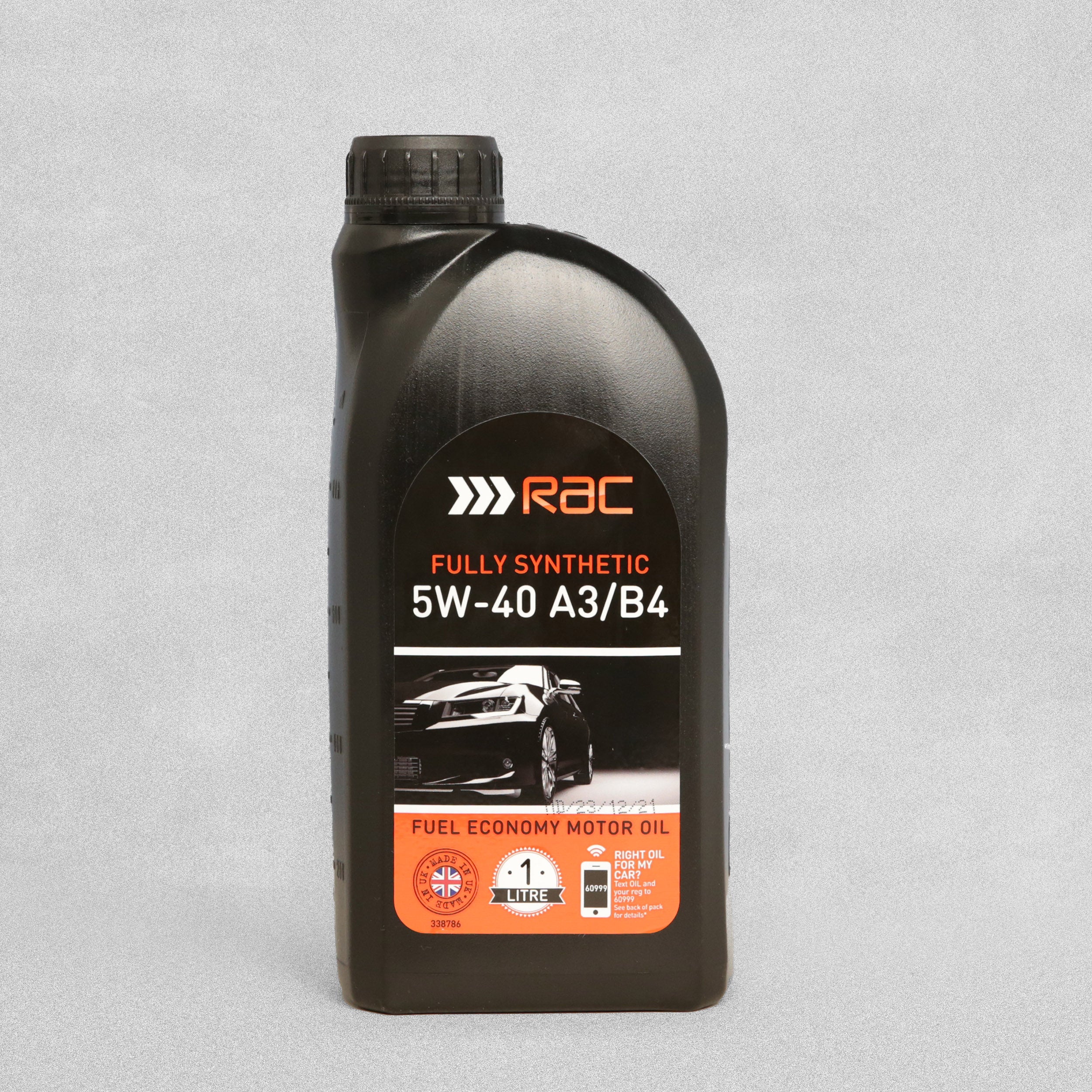 RAC Fully Synthetic 5W-40 A3/B4 Fuel Economy Motor Oil - 1L