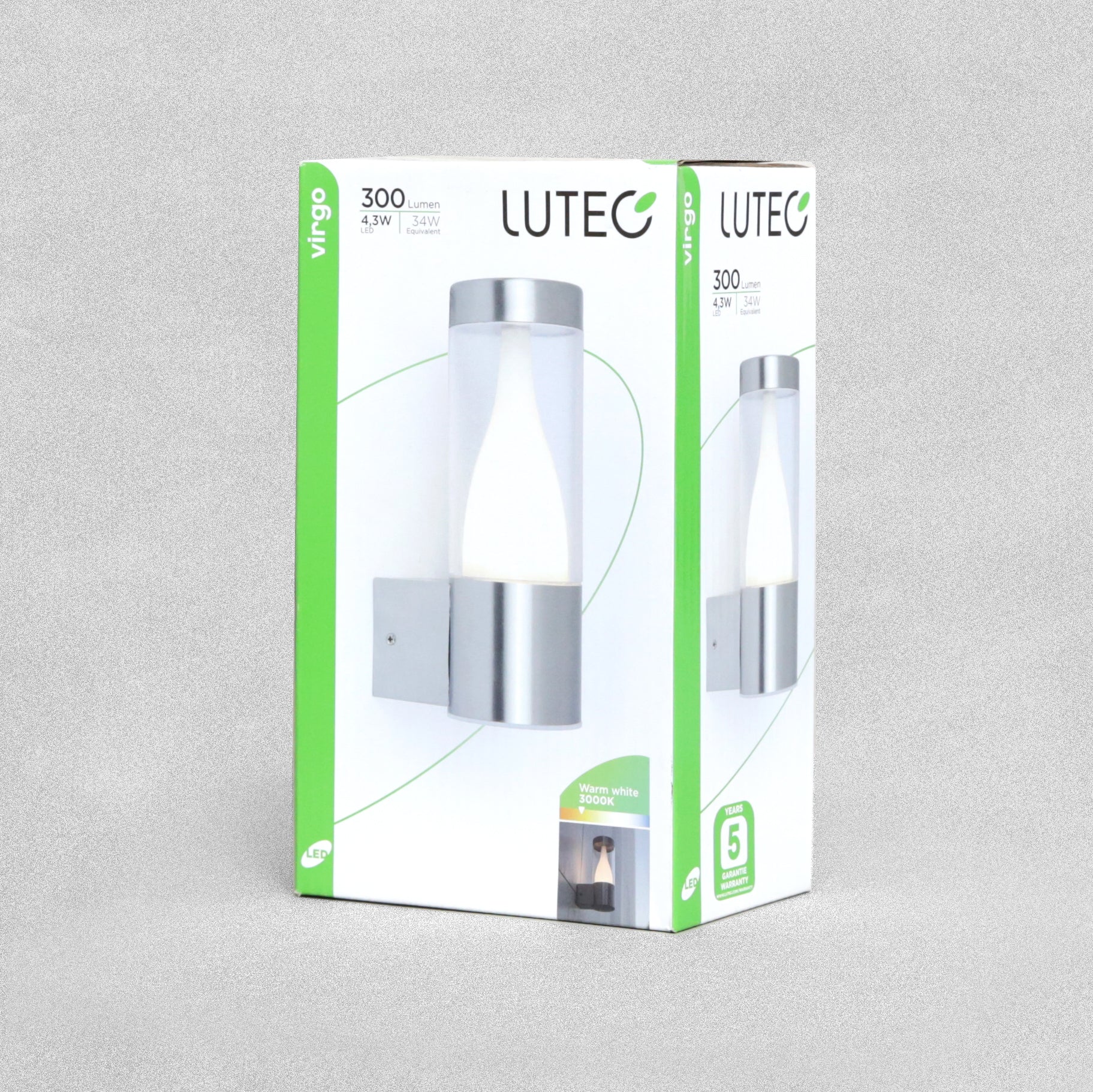 Lutec Virgo Stainless Steel Integrated LED Wall Light