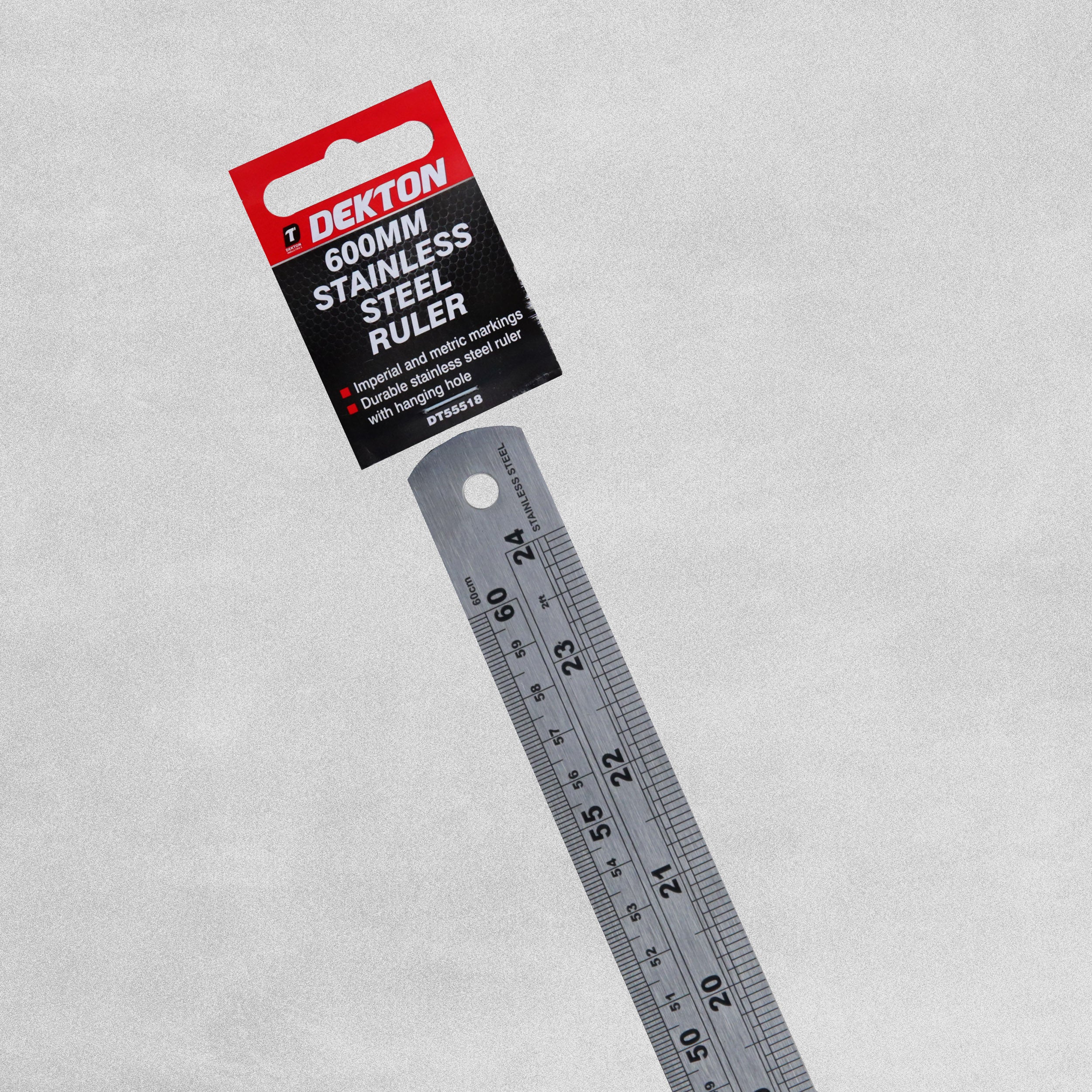 Dekton Stainless Steel Ruler - 600mm