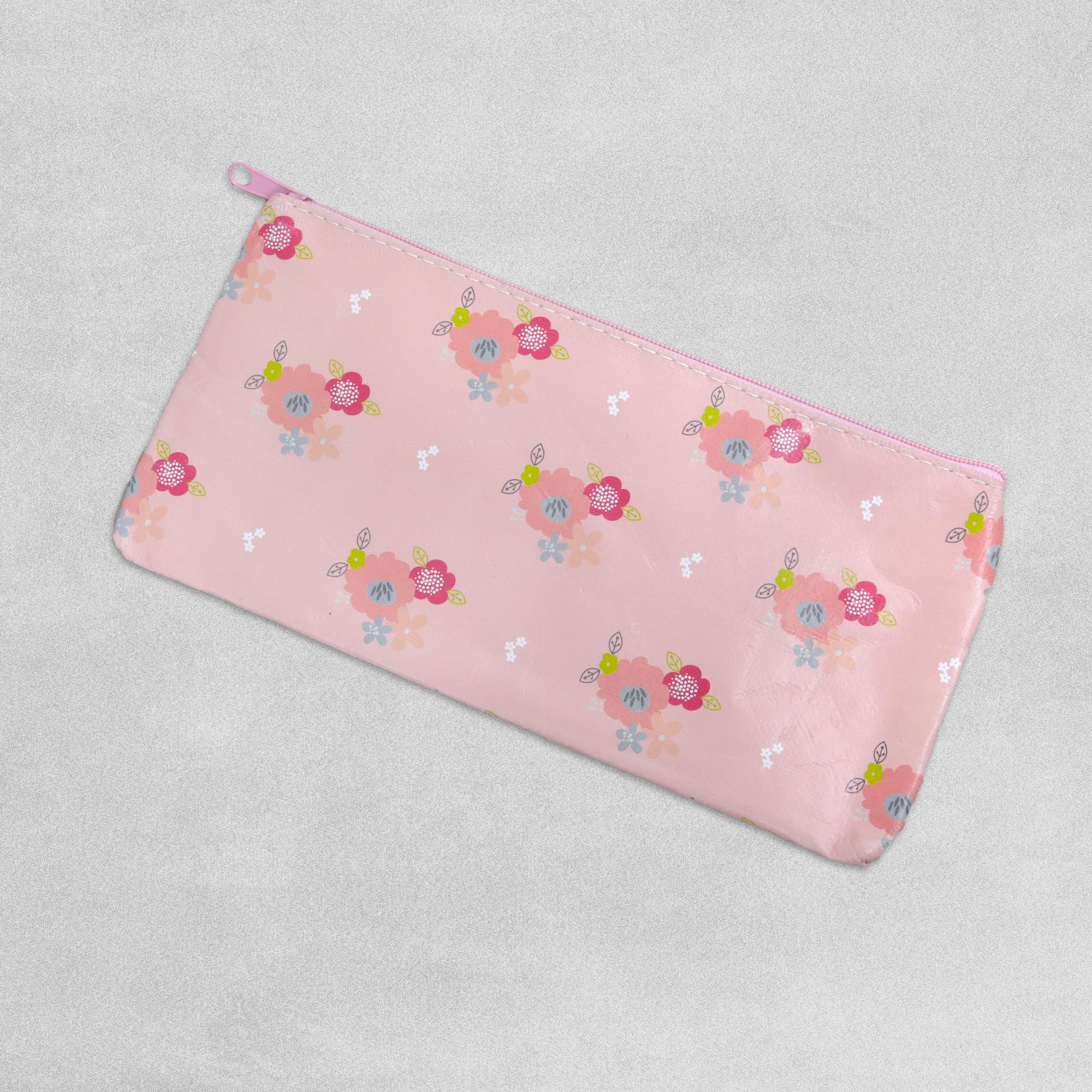 Pink Floral Pencil Case