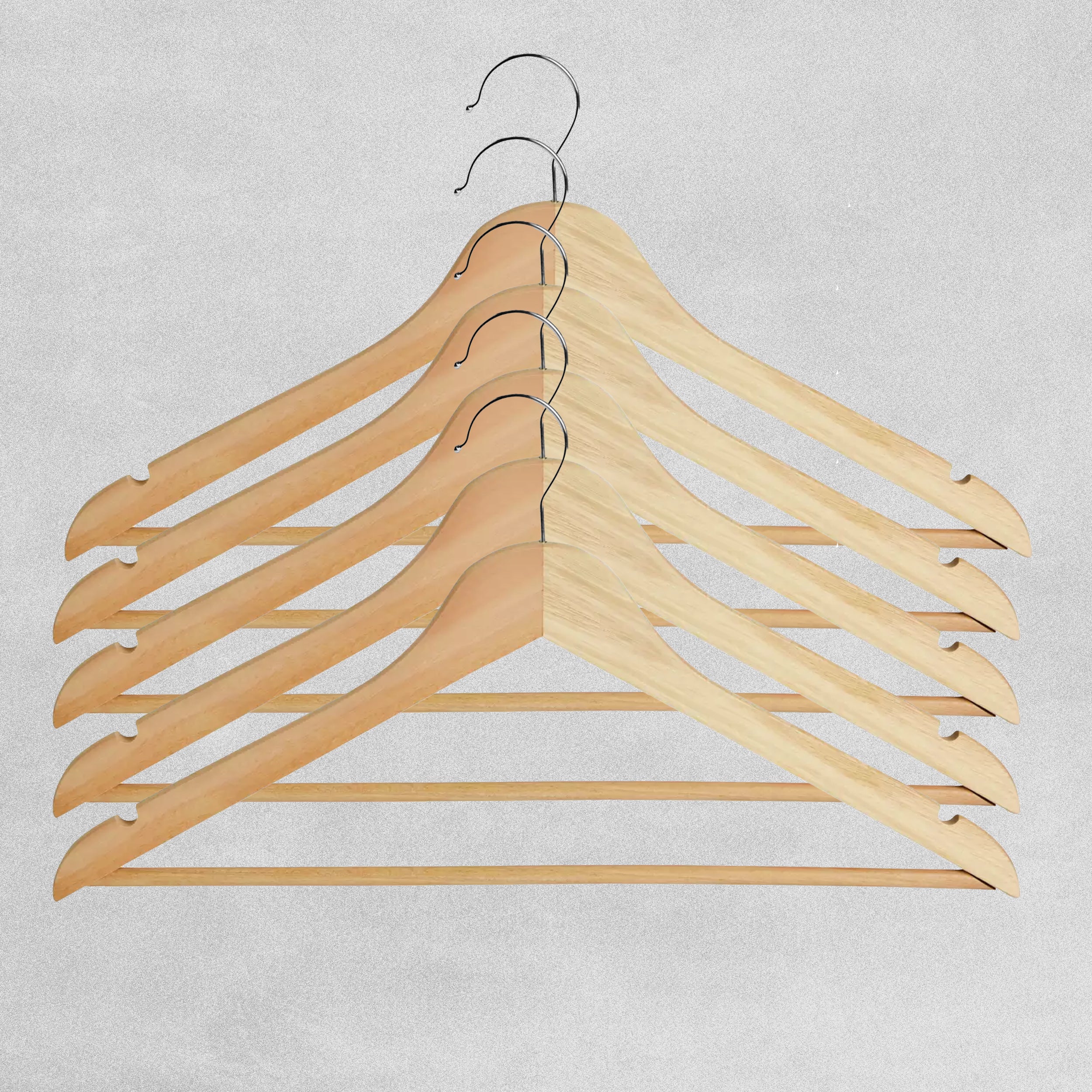 Wooden Coat Hangers - 5pcs