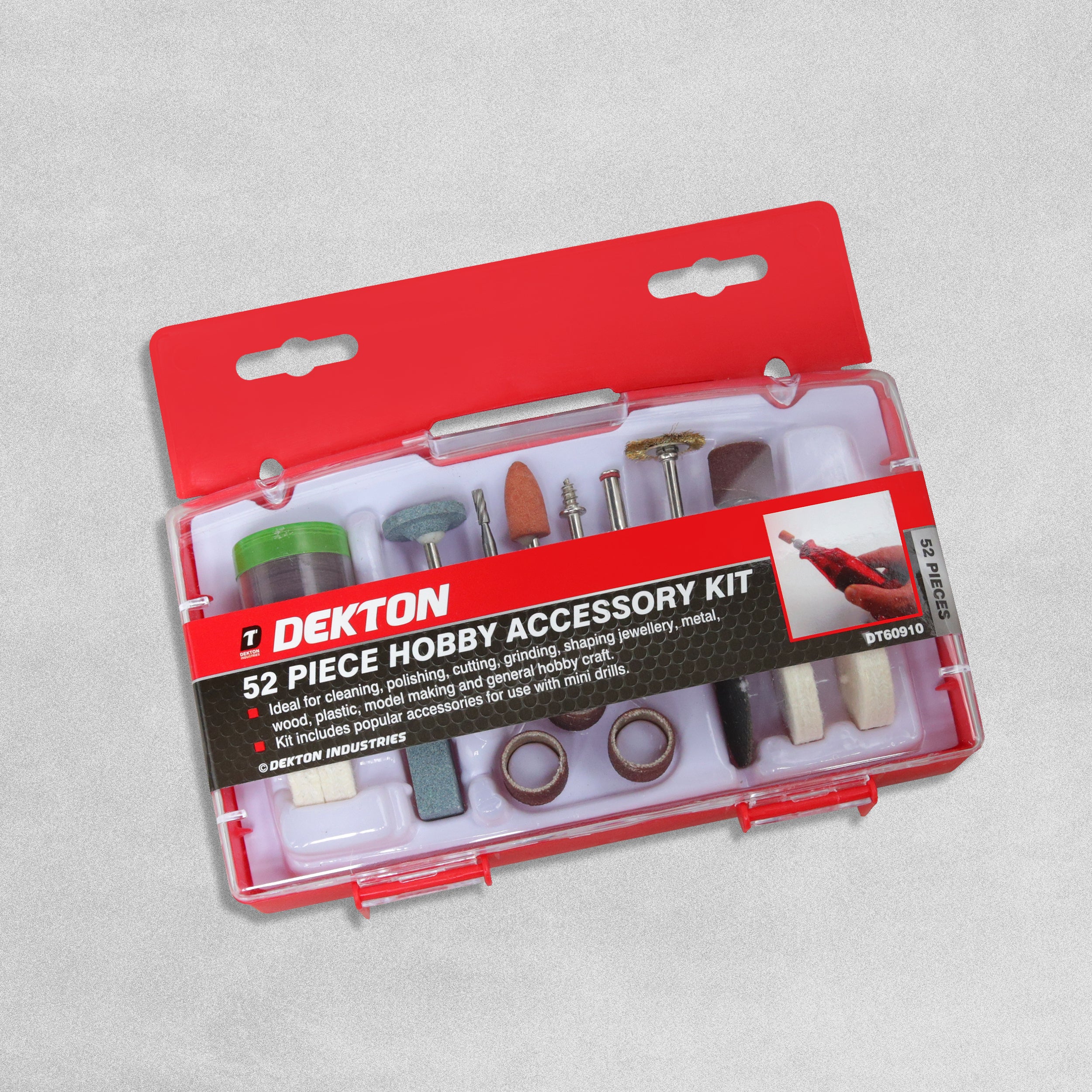 Dekton Mini Power Tool Hobby Accessory Kit - Set of 52 Pieces