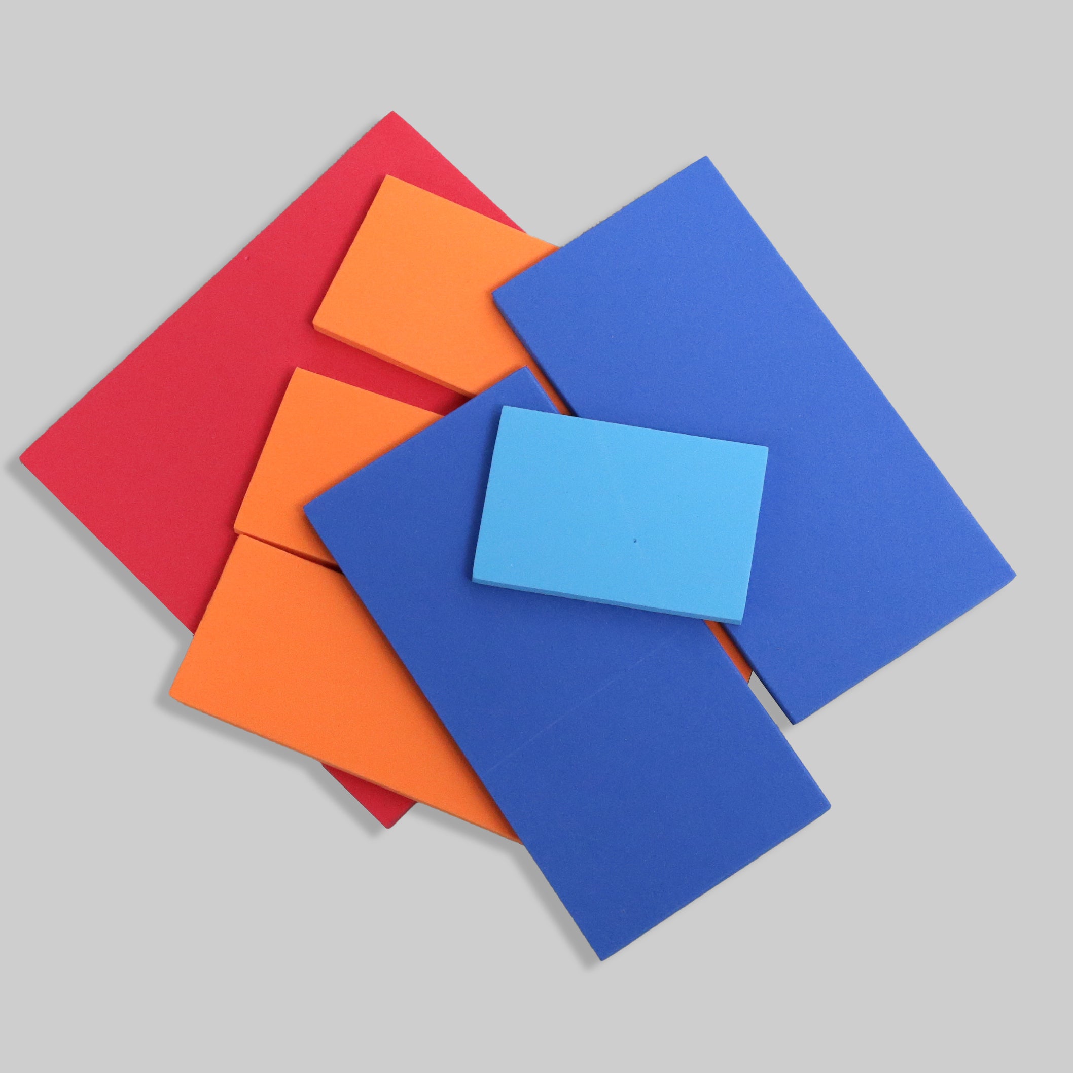 Foam Rectangular and Square Fraction Shapes - Set of 9 Sheets