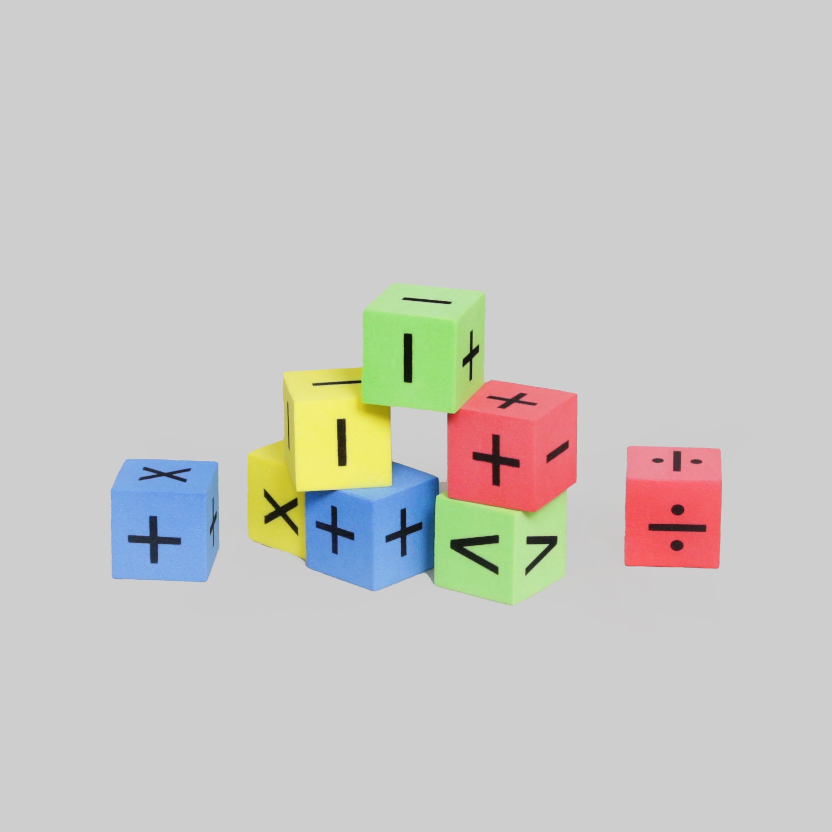 Silent Foam Maths Dice – Set of 8