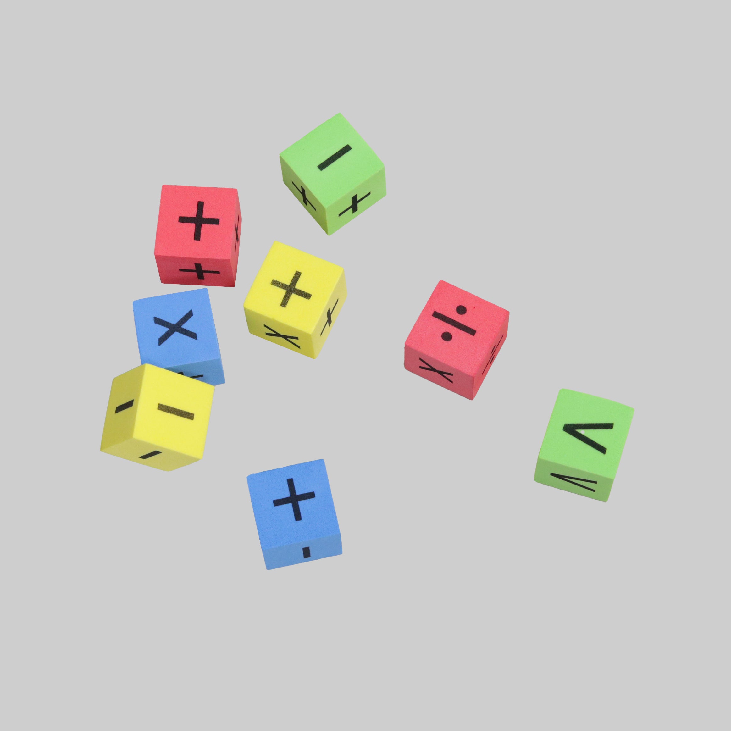 Silent Foam Maths Dice – Set of 8