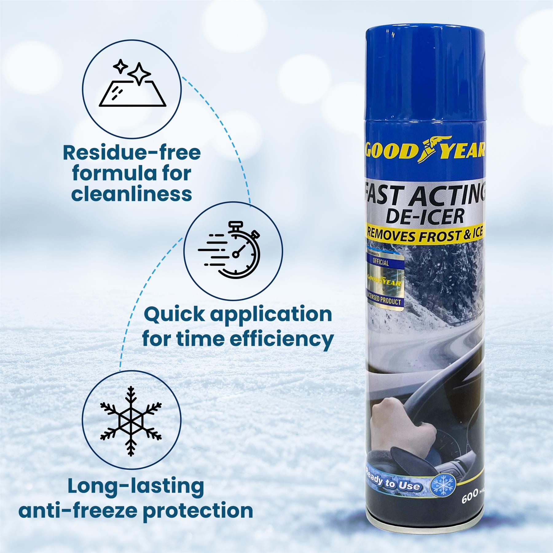 Goodyear Fast Acting De-Icer - 600ml