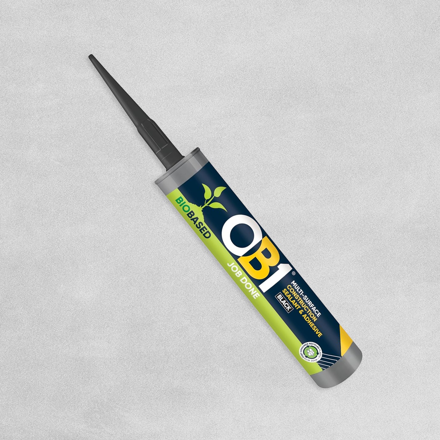 OB1 Bio-Based Multi-Surface Construction Sealant & Adhesive 290ml Black