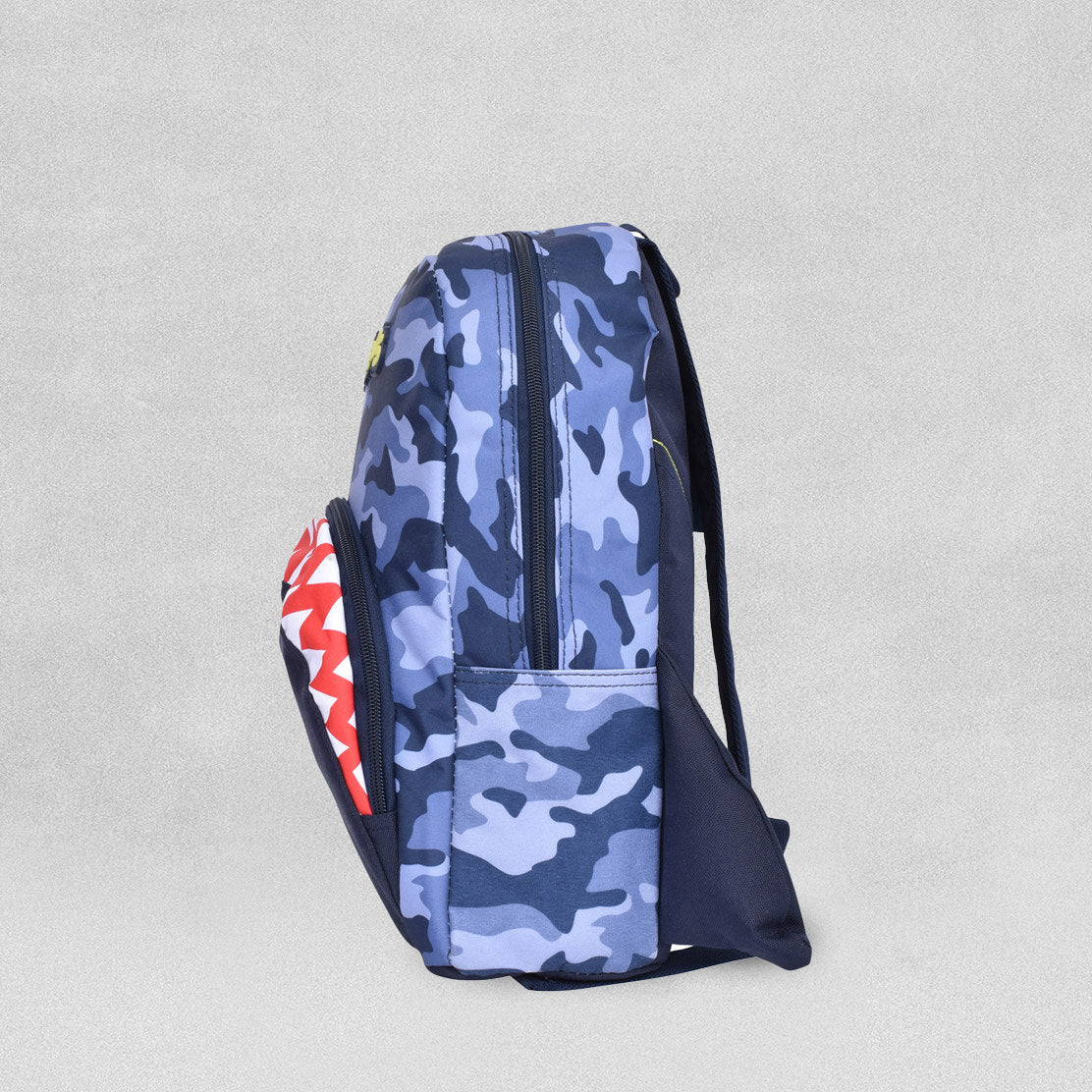 Podlers Benji Shark Design Back Pack in Navy Camo