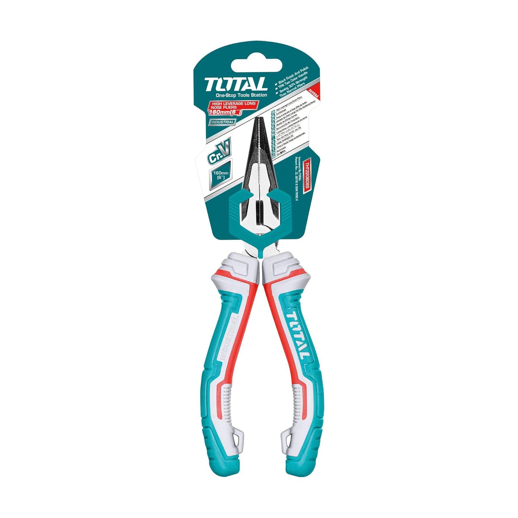 Total High Leverage Long Nose Pliers 200mm - THT220806S