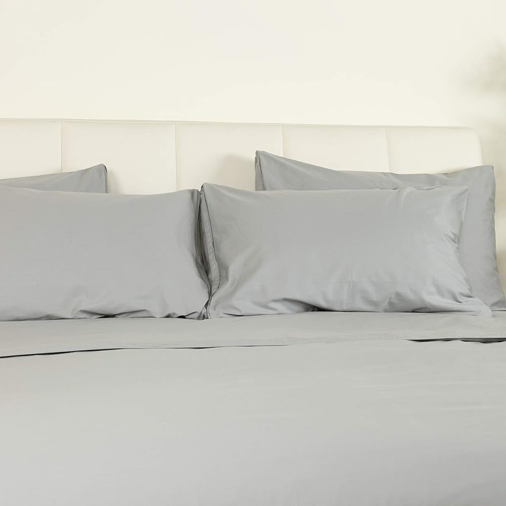 Smart Silk 100% Cotton Sateen Finish Set of 2 Pillow Cases  - Standard Size 51cm x 77cm