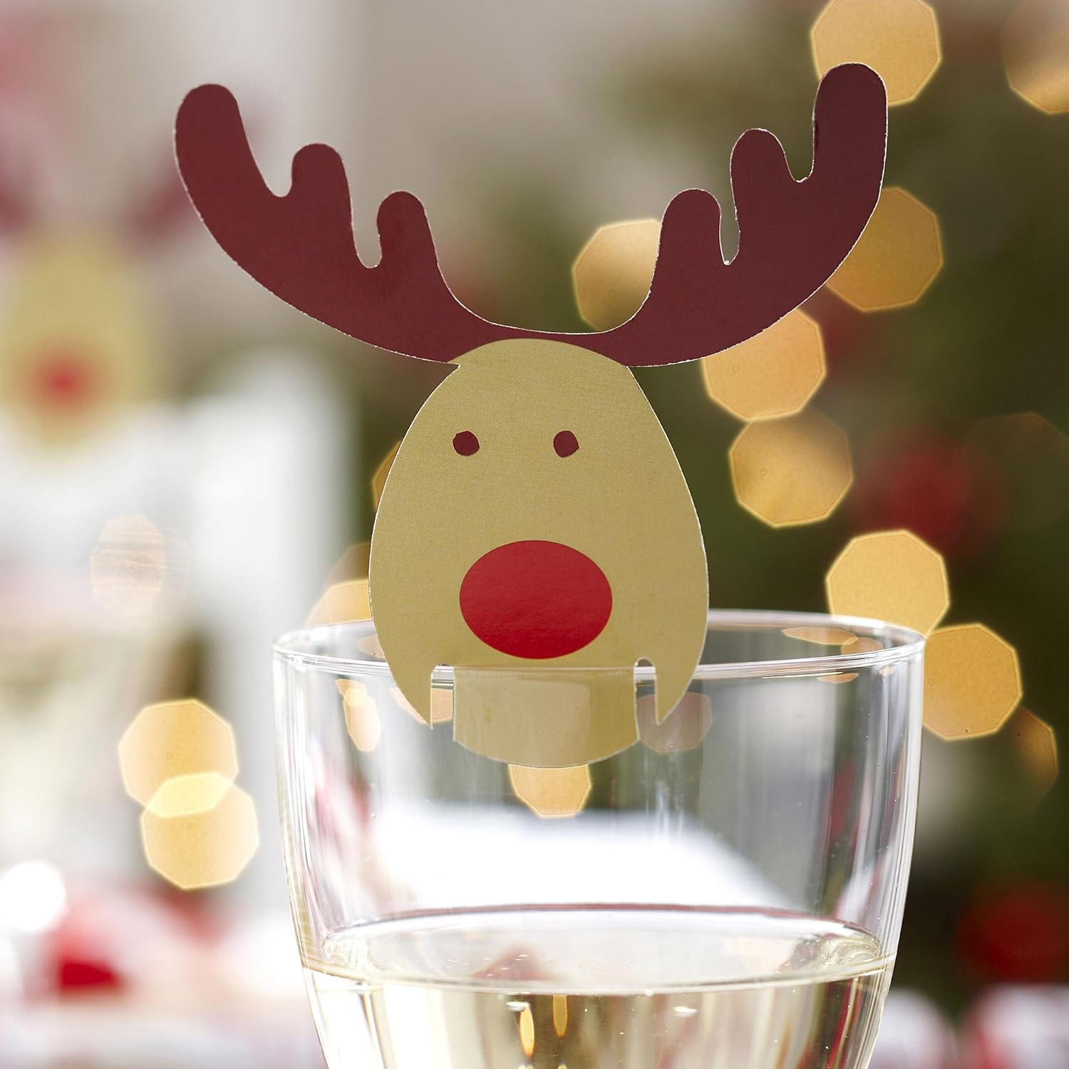 Rocking Rudolf Place Cards for Glass - 10pcs