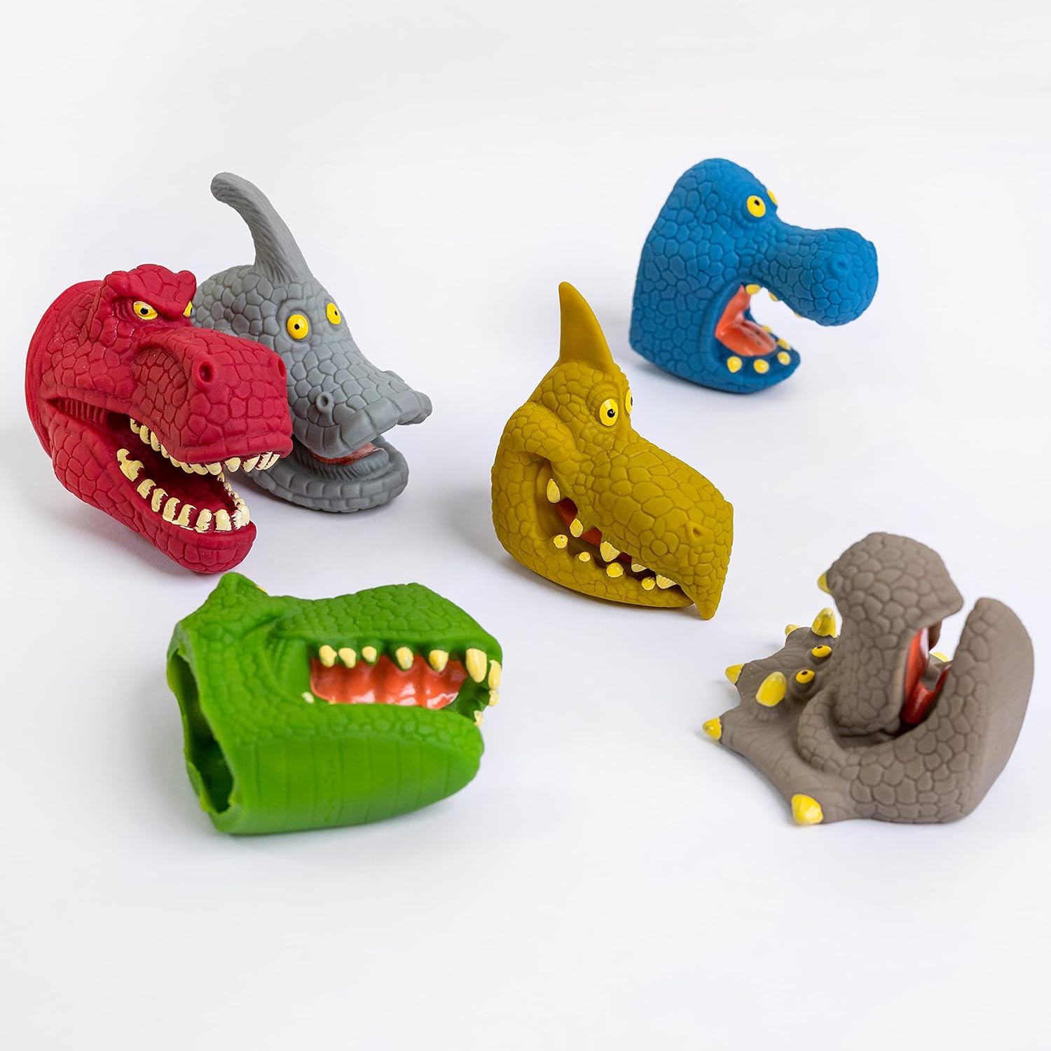 Toy Dinosaur Finger Puppets - 6 Styles - Box of 24