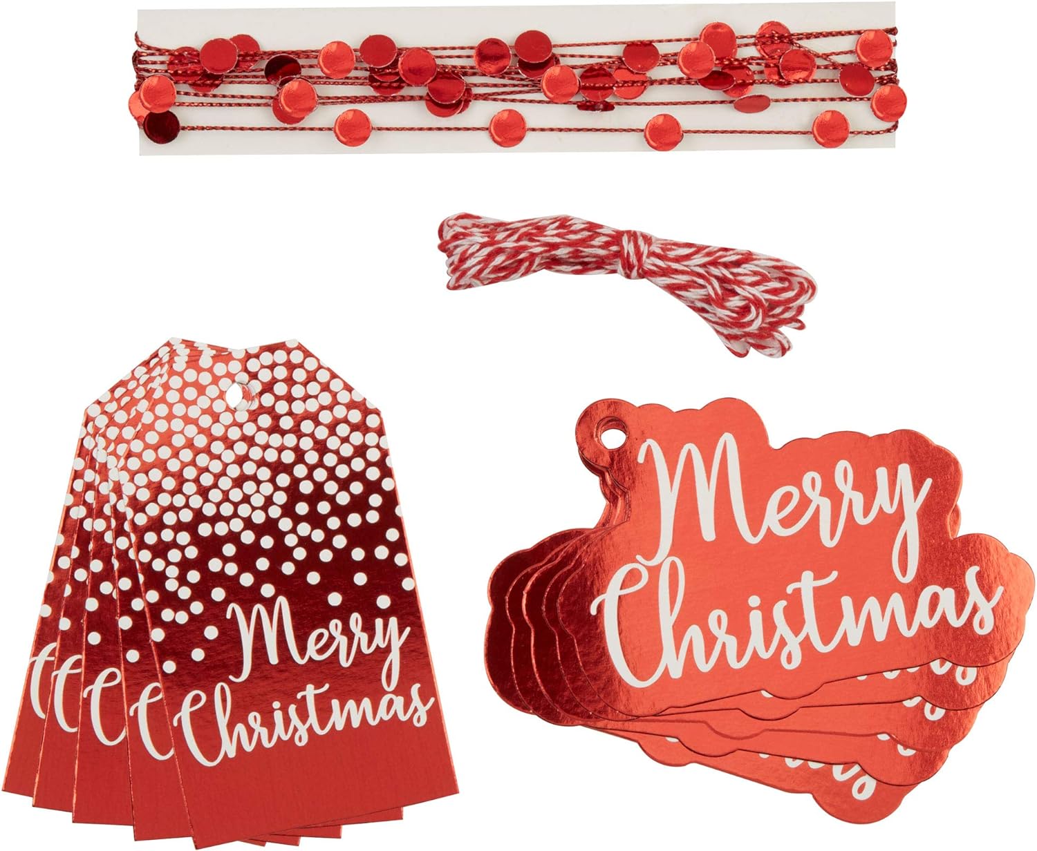 Red Christmas Gift Tag Pack