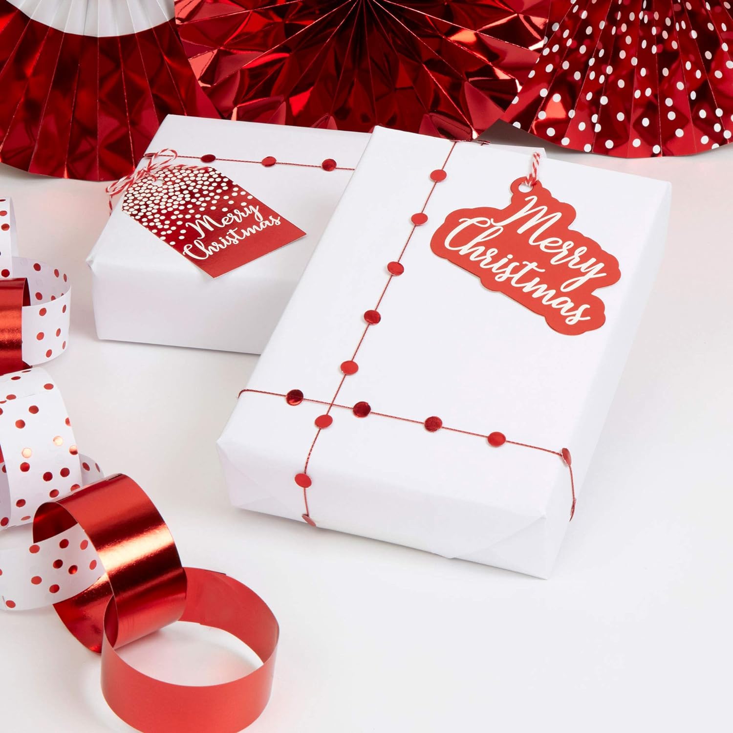 Red Christmas Gift Tag Pack