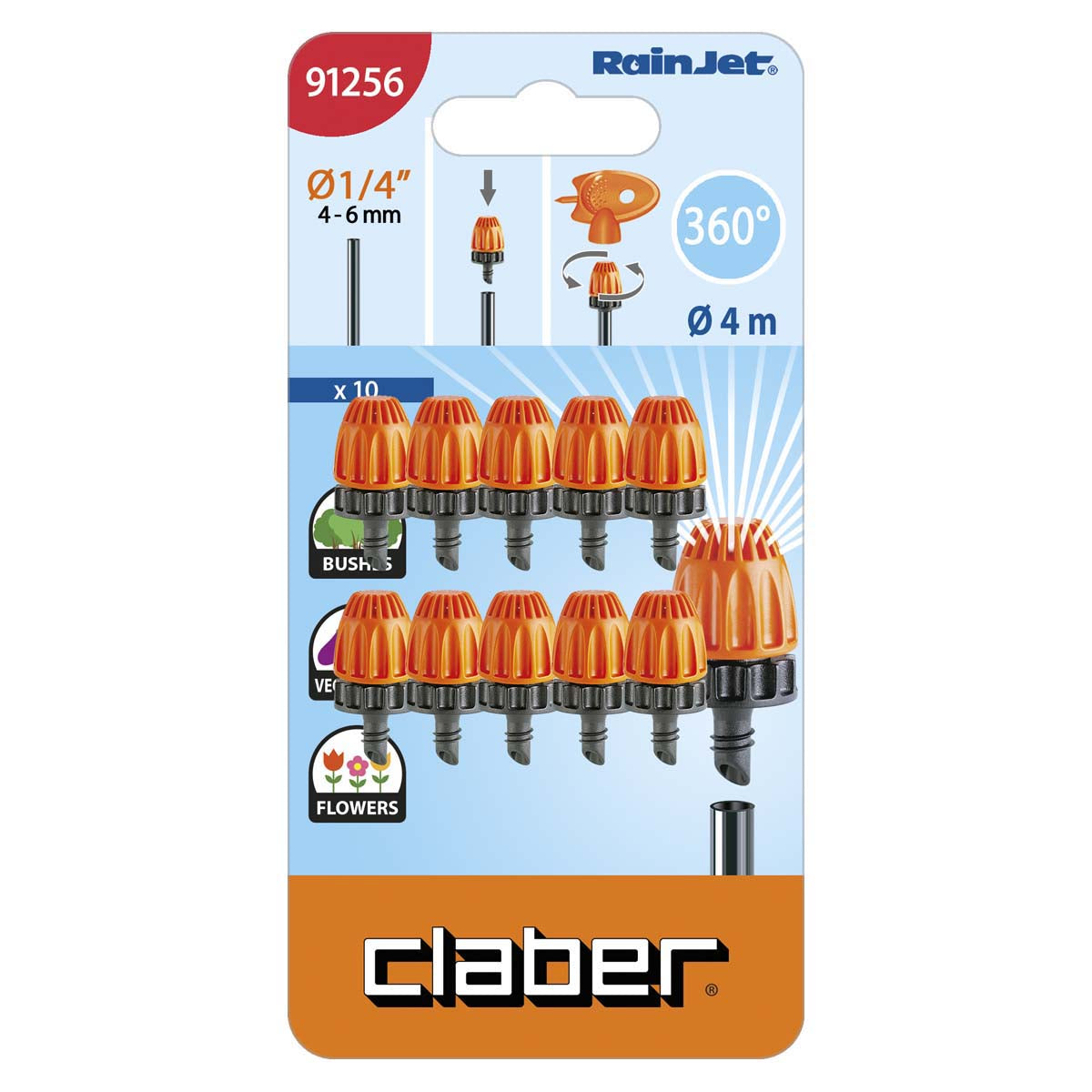 Claber 360° Micro Spray Nozzle (Pack of 10) - 91256