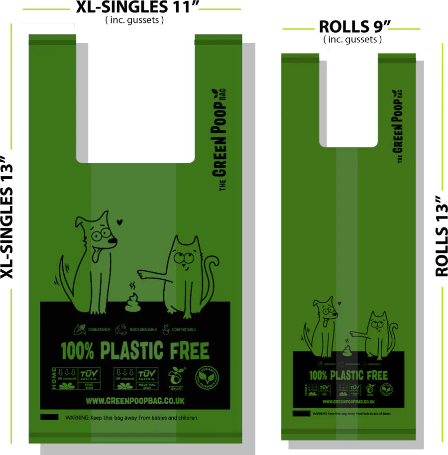 Biodegradeble Dog Poop Bags - various sizes