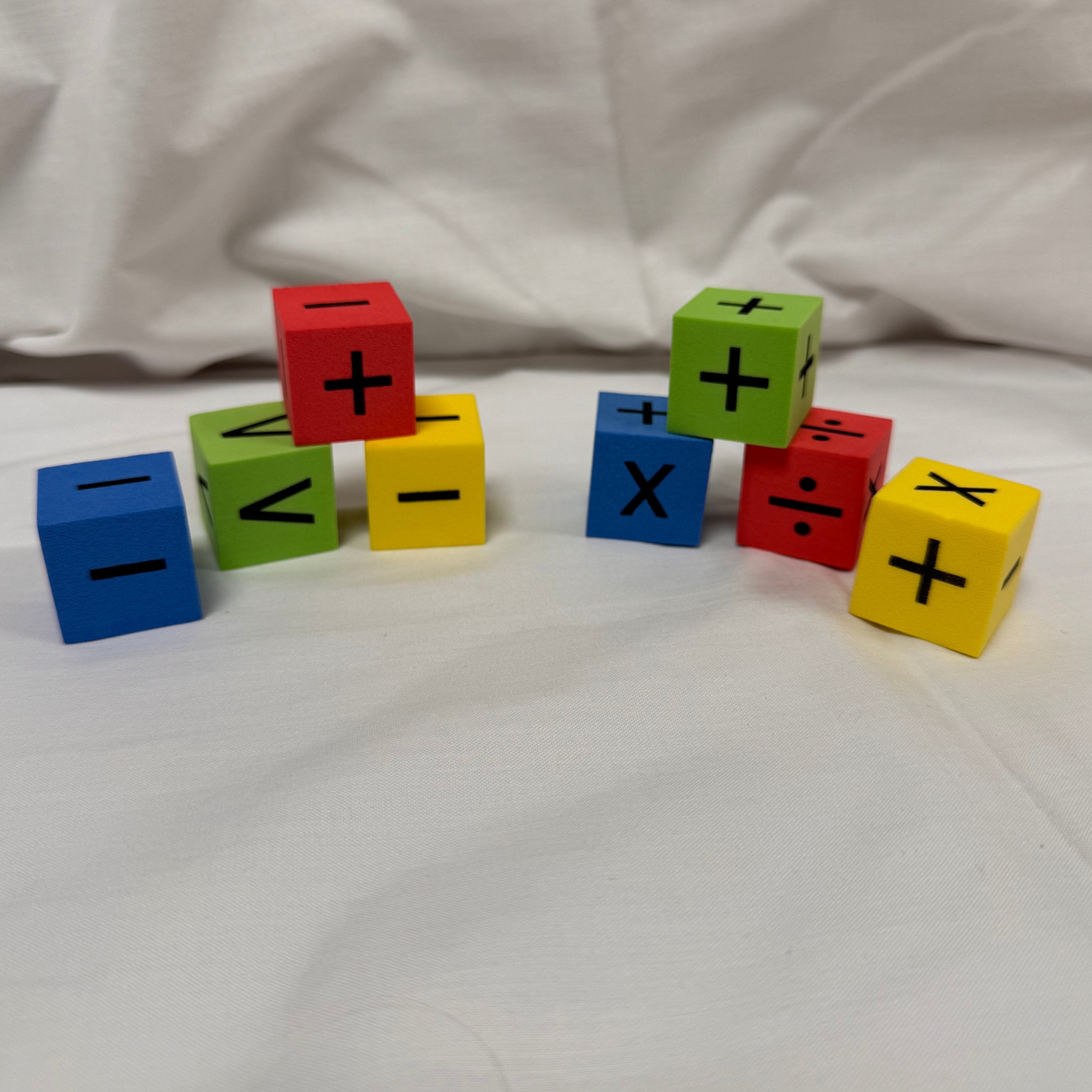 Silent Foam Maths Dice – Set of 8