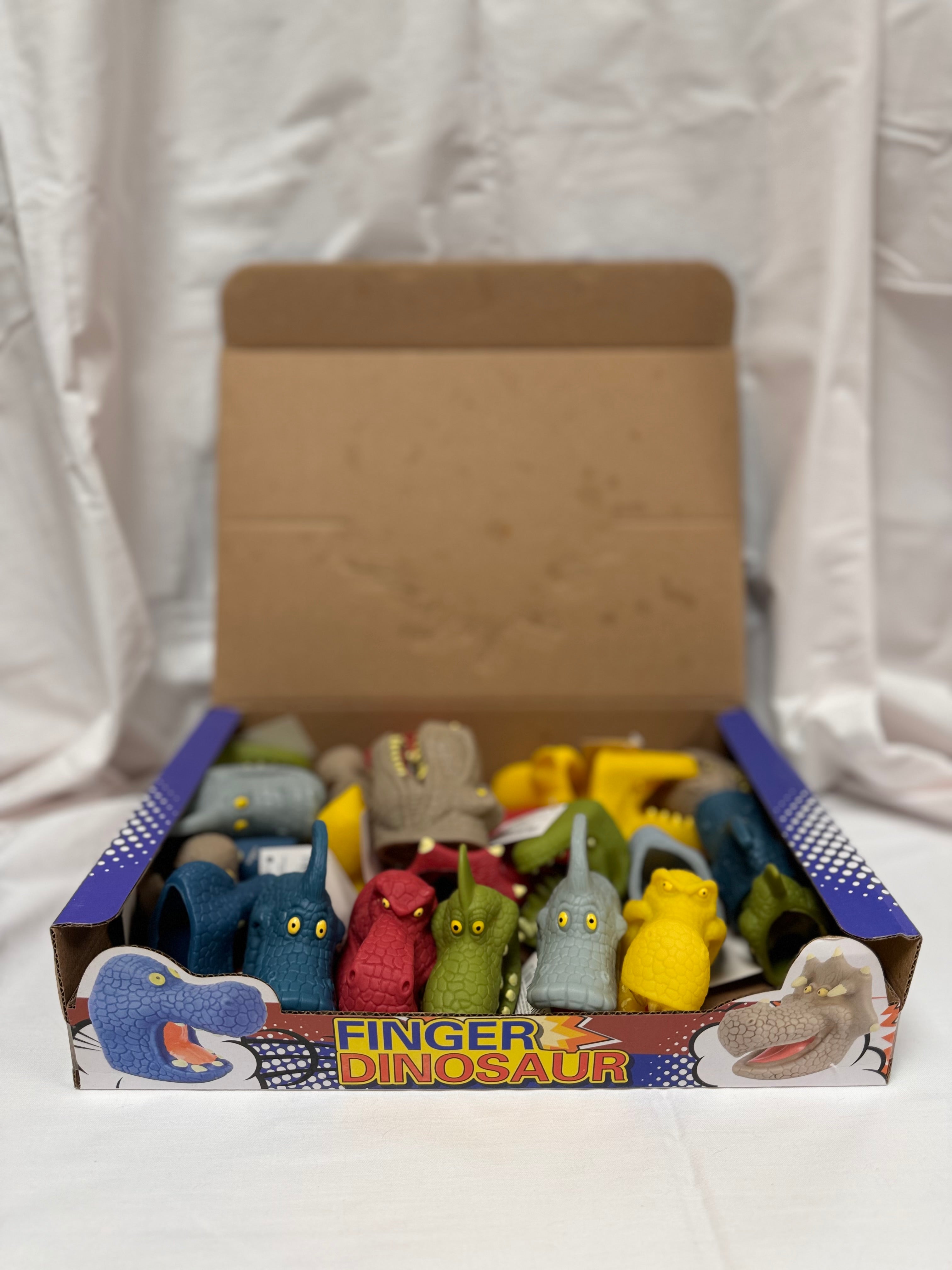 Toy Dinosaur Finger Puppets - 6 Styles - Box of 24